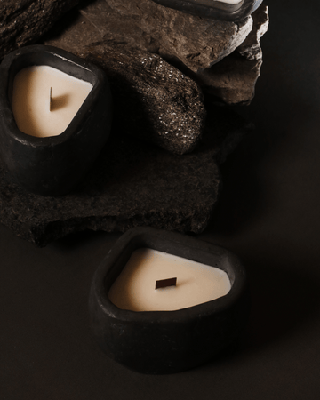 AARA - Stone Texture | Empty Concrete Candle Jar for Candle Making Wholesale | Set of 10