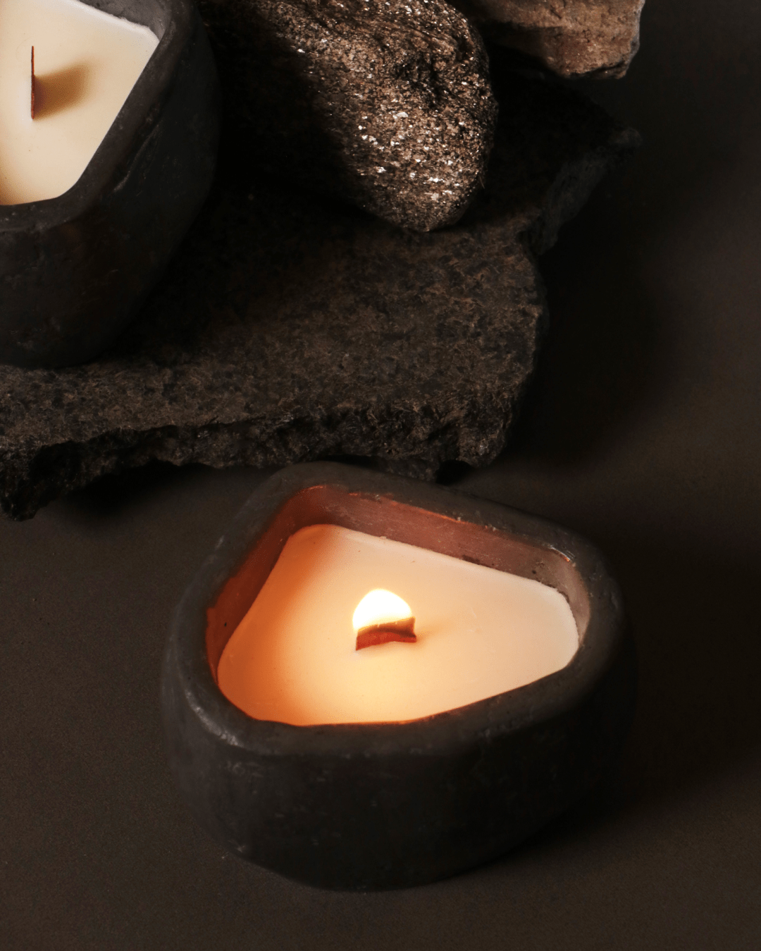 AARA - Stone Texture | Empty Concrete Candle Jar for Candle Making Wholesale | Set of 10