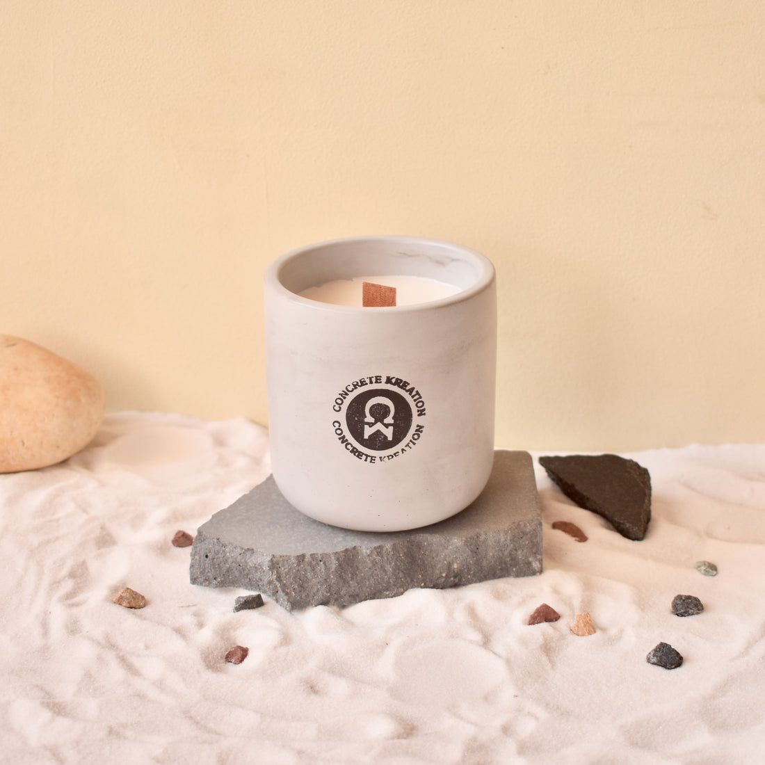 Magnus X - 300ml | Premium Handmade Concrete Candle Jar (Empty) for Candle Making Wholesale