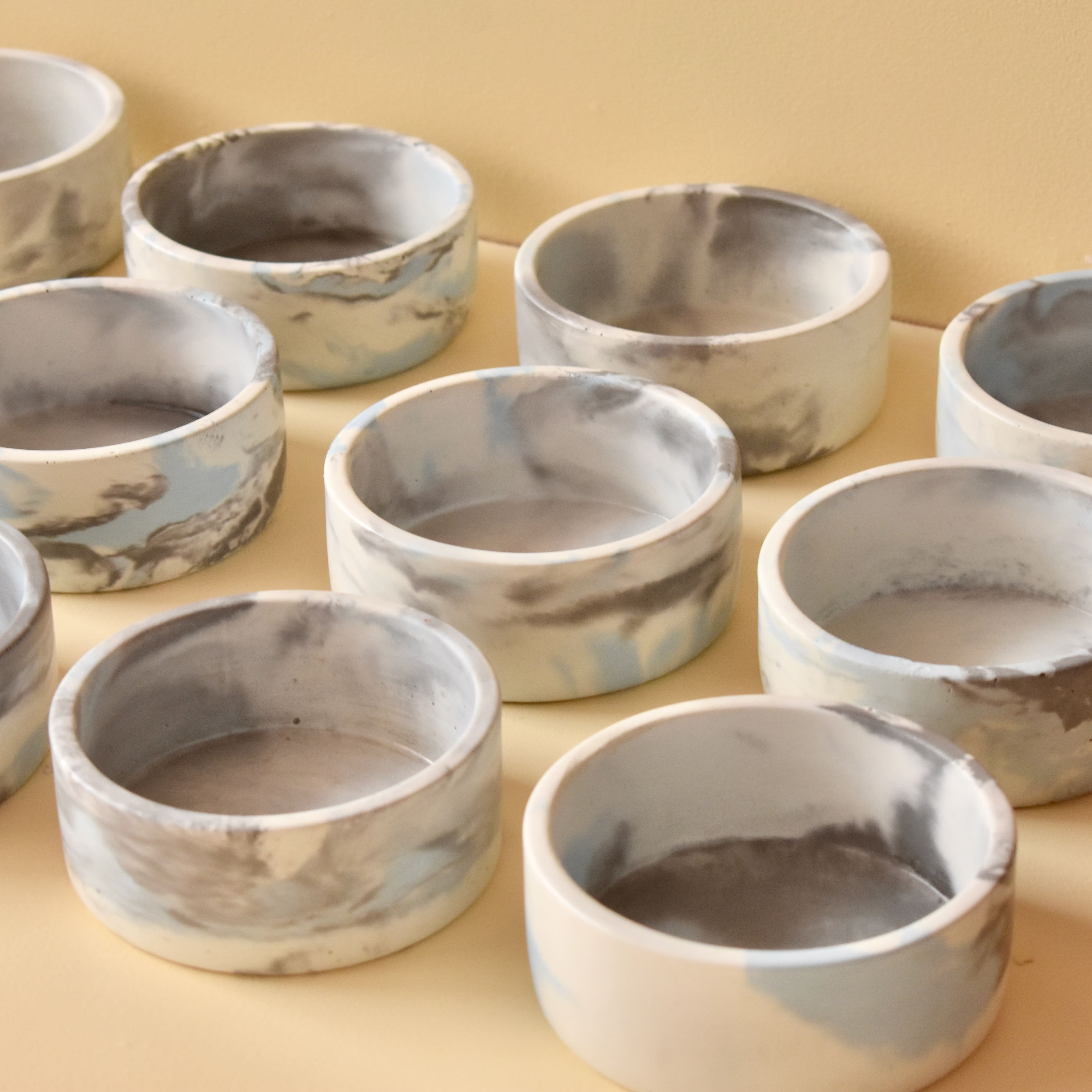Ella L - 300ml | Marble Pattern | Premium Handmade Empty Concrete Candle Jars for Wholesale