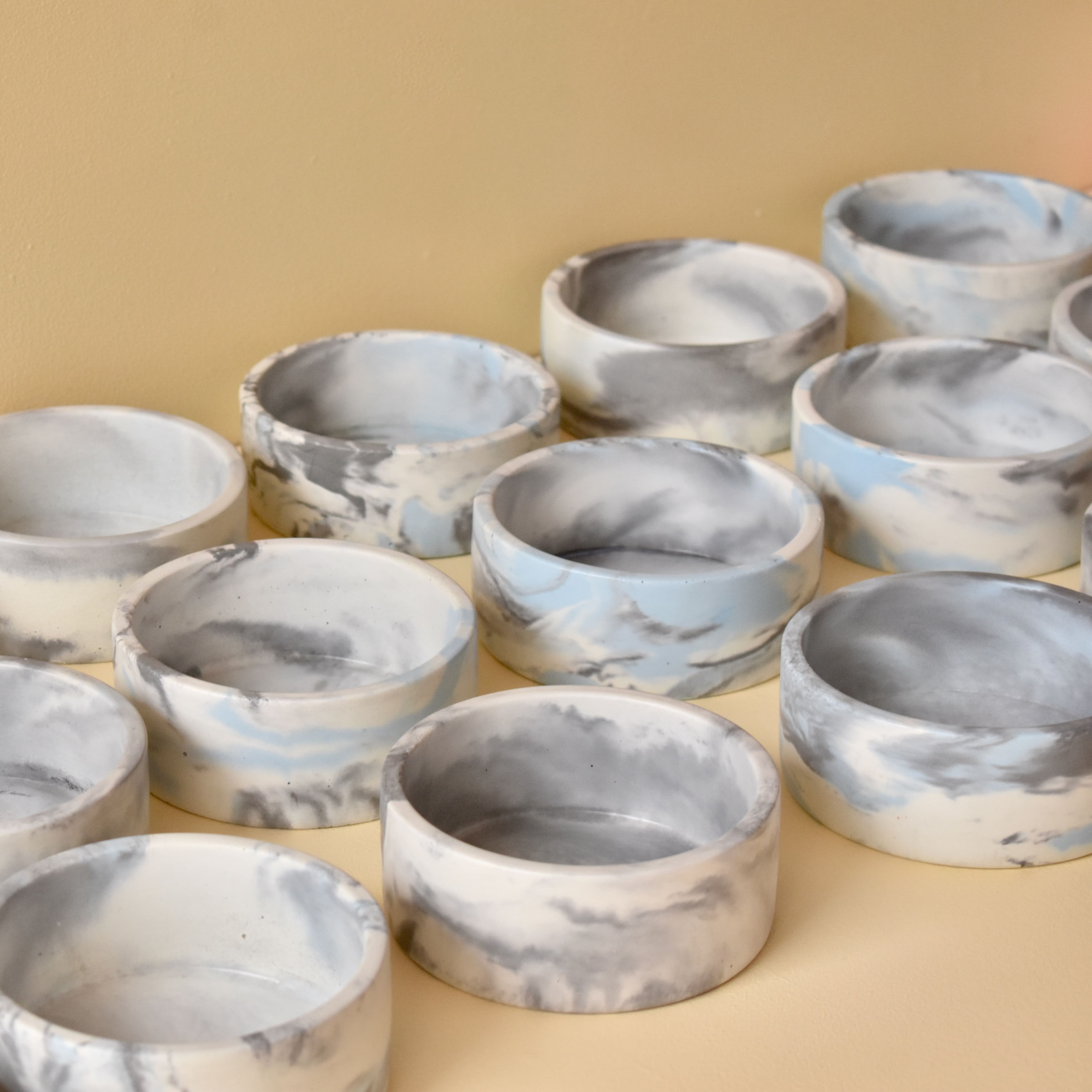 Ella L - 300ml | Marble Pattern | Premium Handmade Empty Concrete Candle Jars for Wholesale