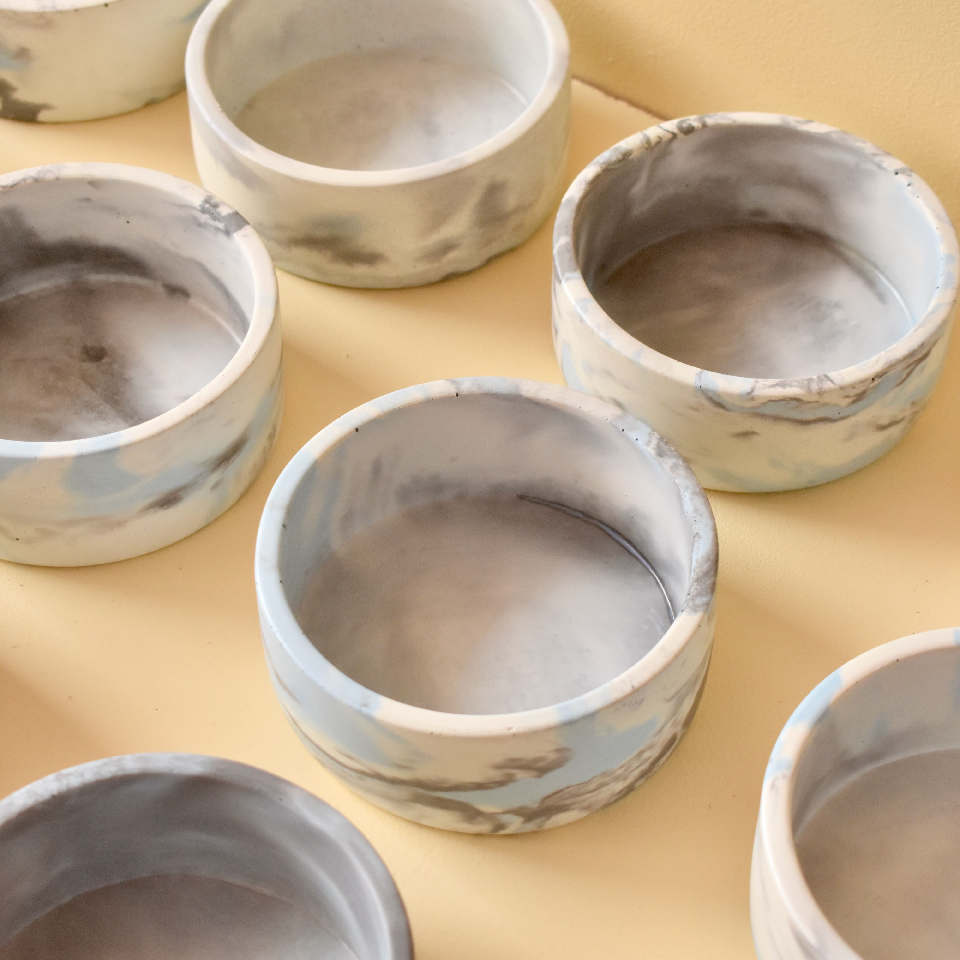 Ella L - 300ml | Marble Pattern | Premium Handmade Empty Concrete Candle Jars for Wholesale