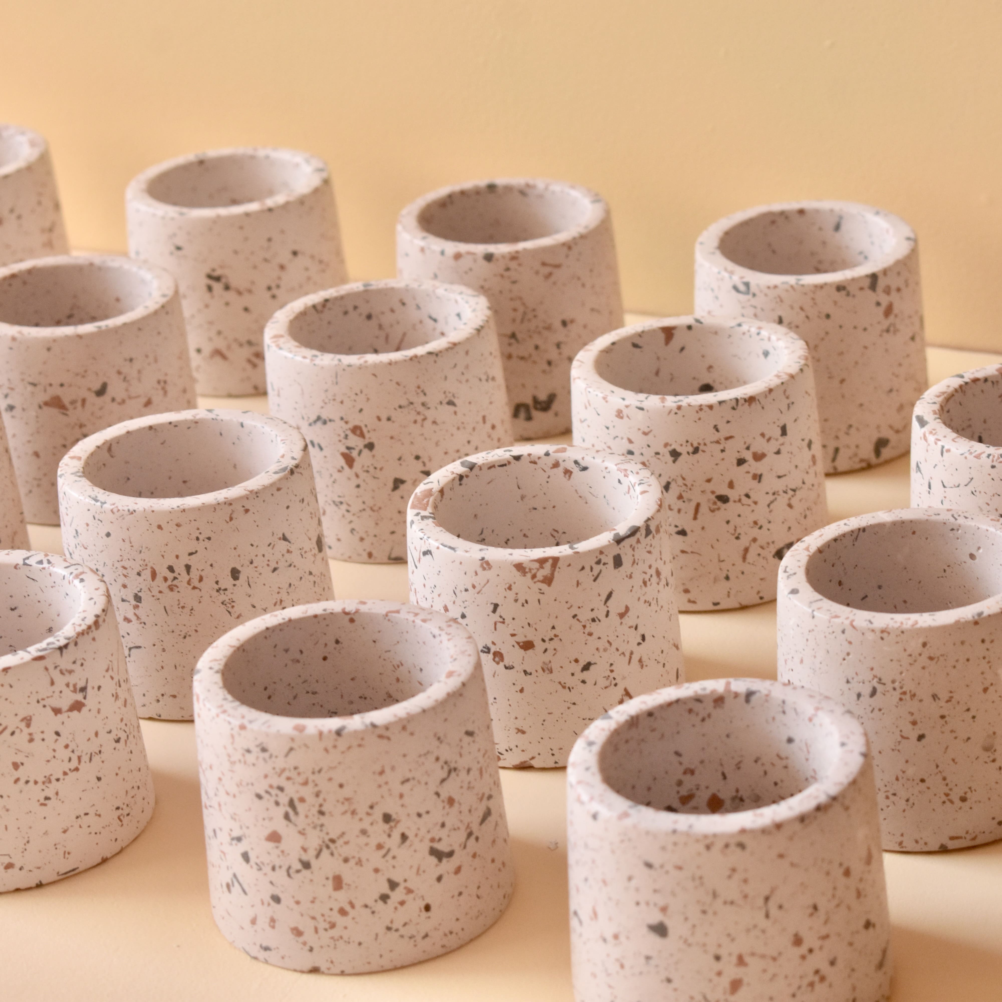 Suri - 100ml | Wholesale Empty Terrazzo Concrete Candle Jar | Set of 10