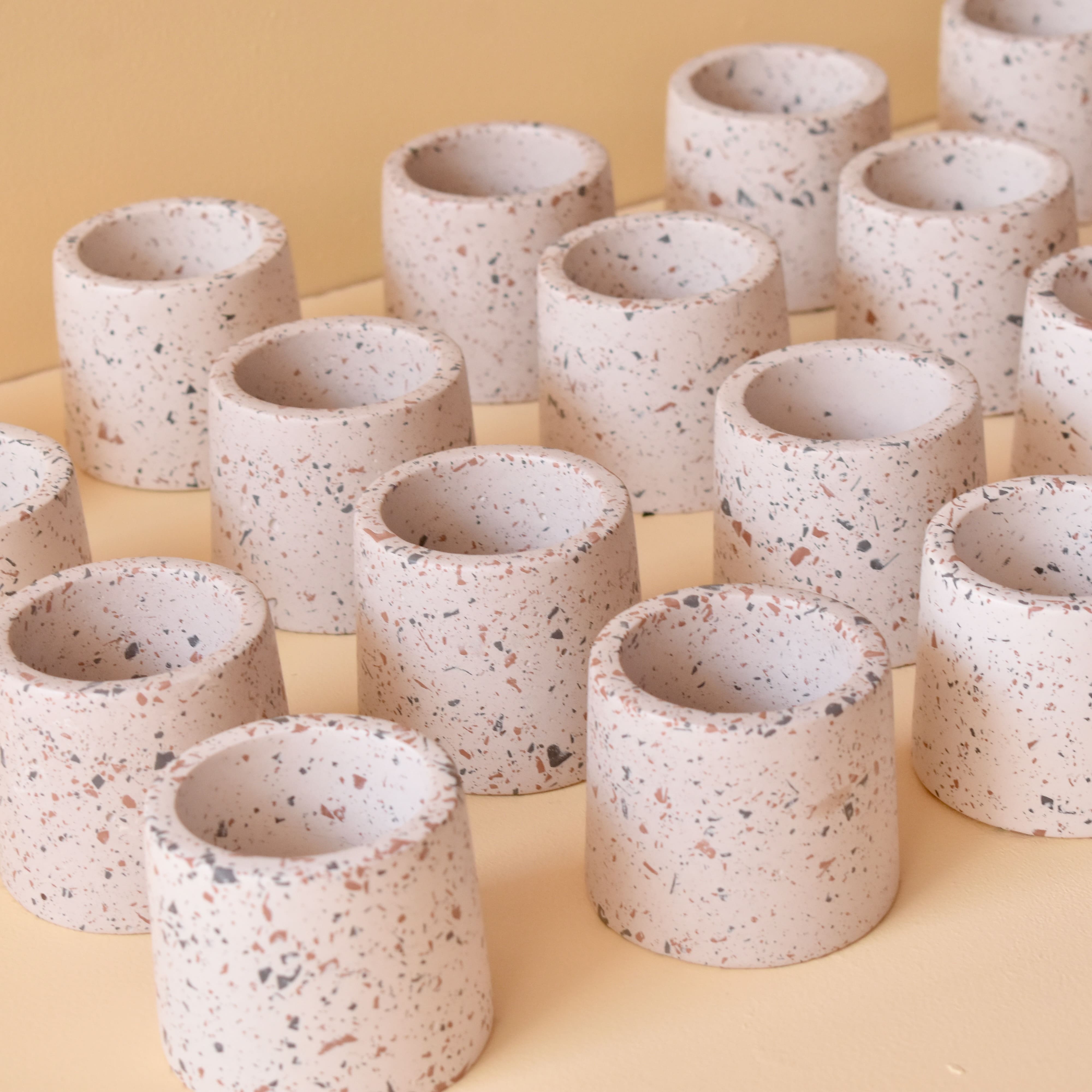 Suri - 100ml | Wholesale Empty Terrazzo Concrete Candle Jar | Set of 10