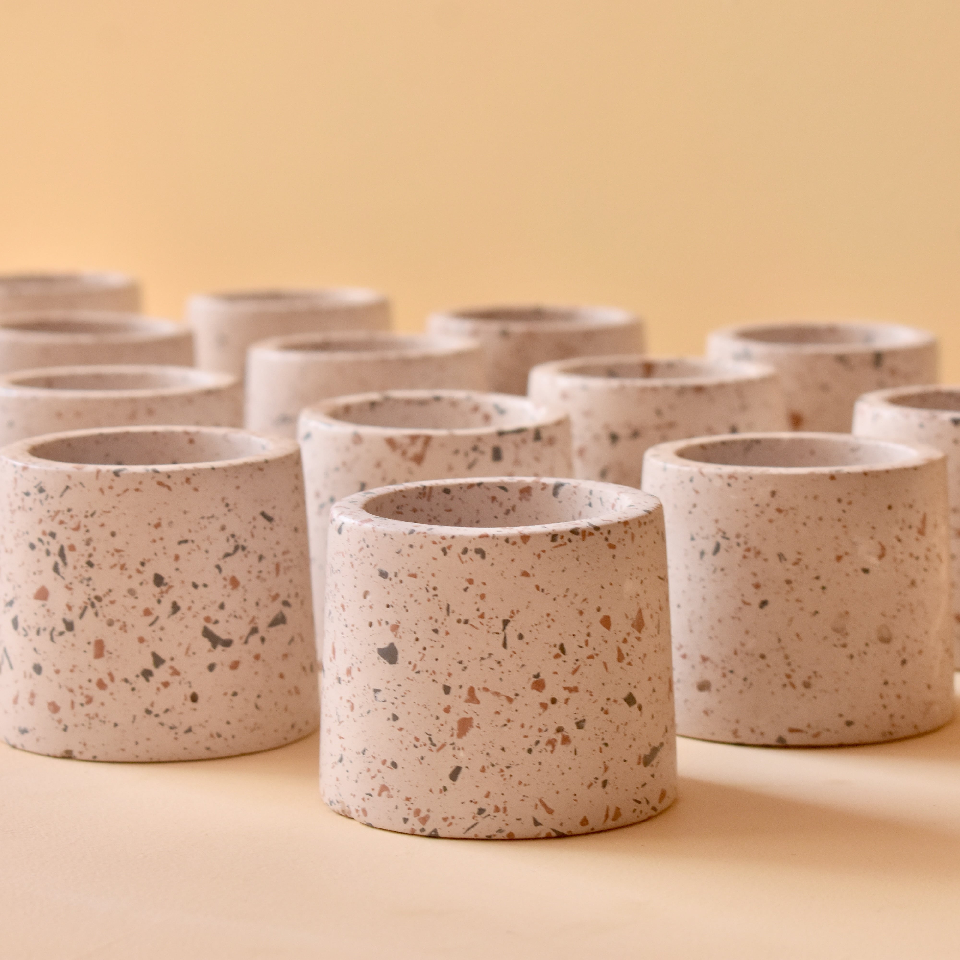 Suri - 100ml | Wholesale Empty Terrazzo Concrete Candle Jar | Set of 10