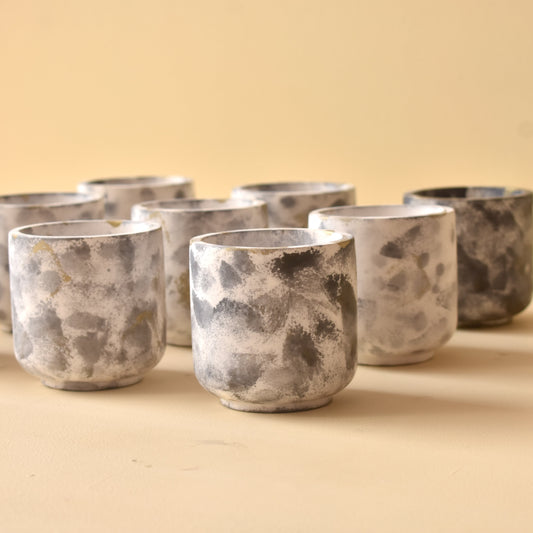 JAX | 150ml | Black Croma | Premium Handmade Empty Concrete Candle Jars for Wholesale