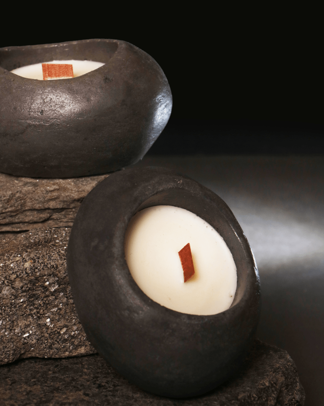 KASA - Stone Texture | Empty Concrete Candle Jar for Candle Making Wholesale | Set of 10