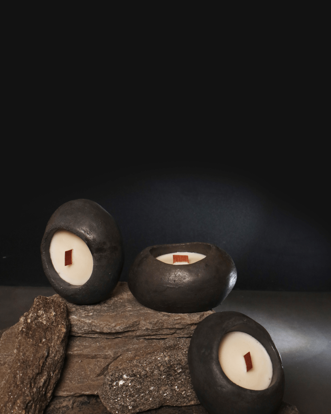 KASA - Stone Texture | Empty Concrete Candle Jar for Candle Making Wholesale | Set of 10