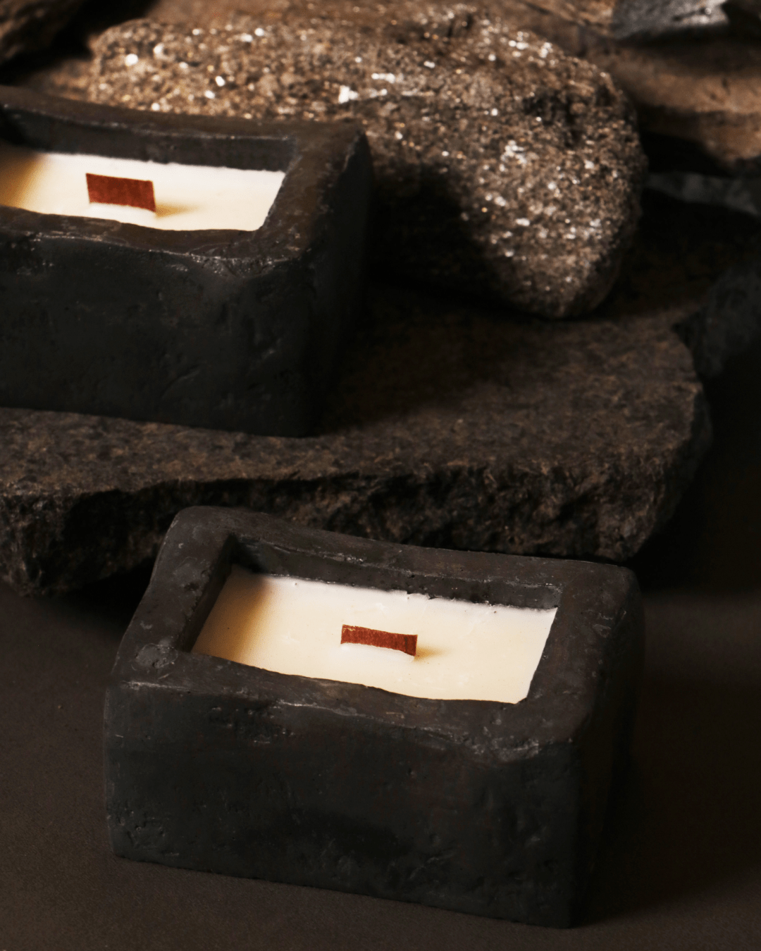 ZENO - Stone Texture | Empty Concrete Candle Jar for Candle Making Wholesale | Set of 10