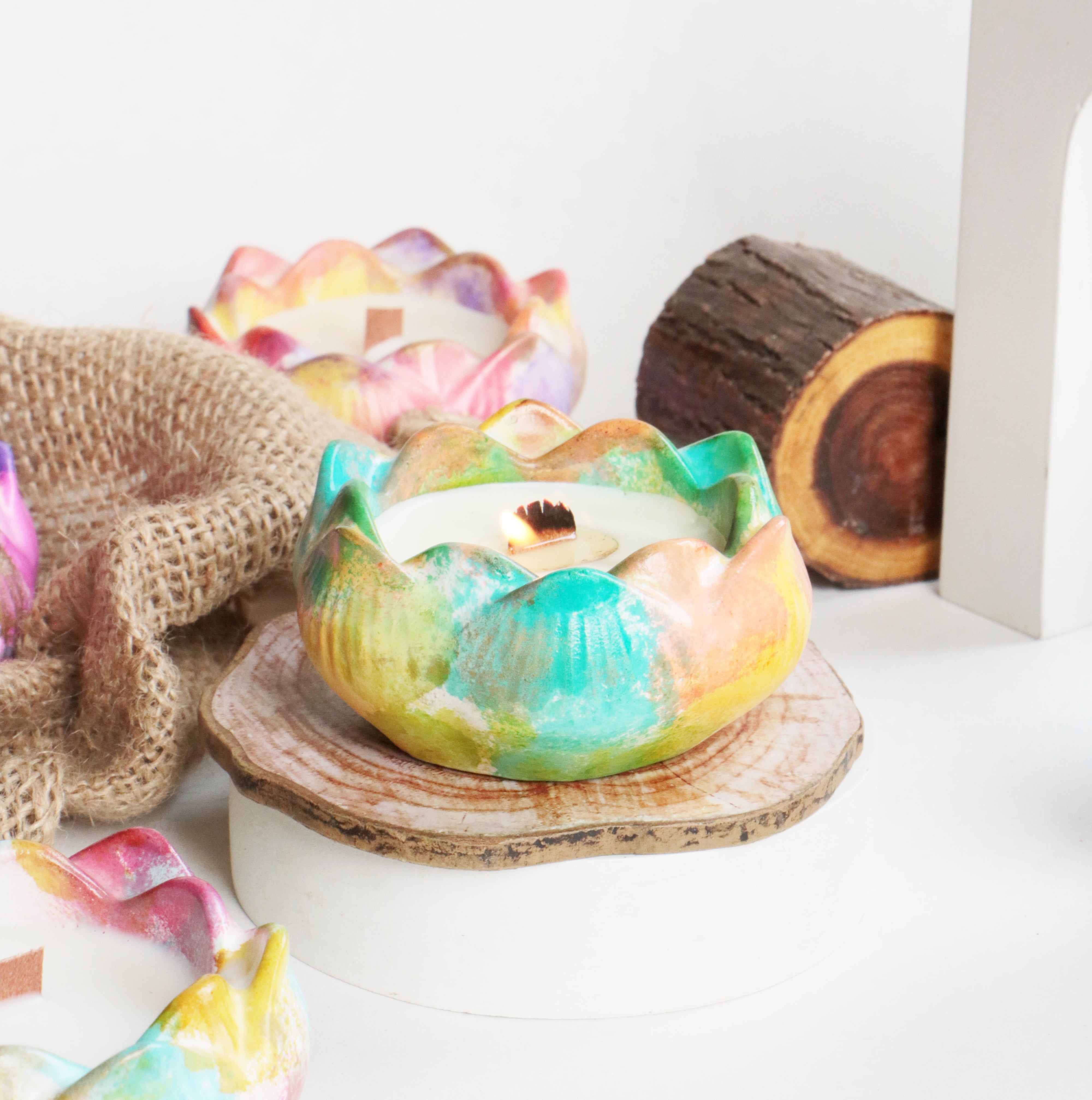 Relax & Unwind: Premium Scented Concrete Candle for Stress Relief & Home Decor