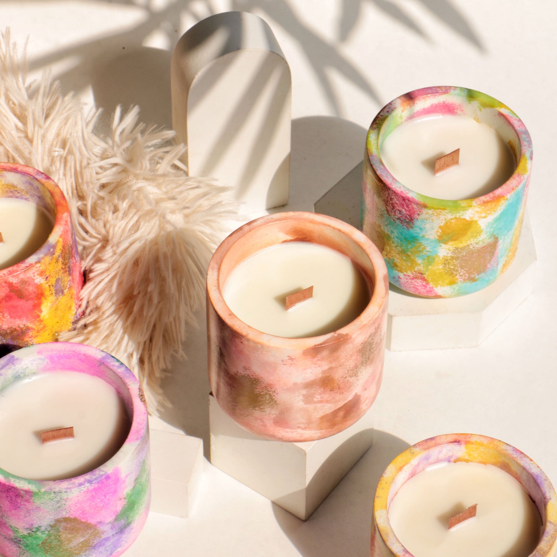 Fragrant candle filling the room with a warm, inviting scent