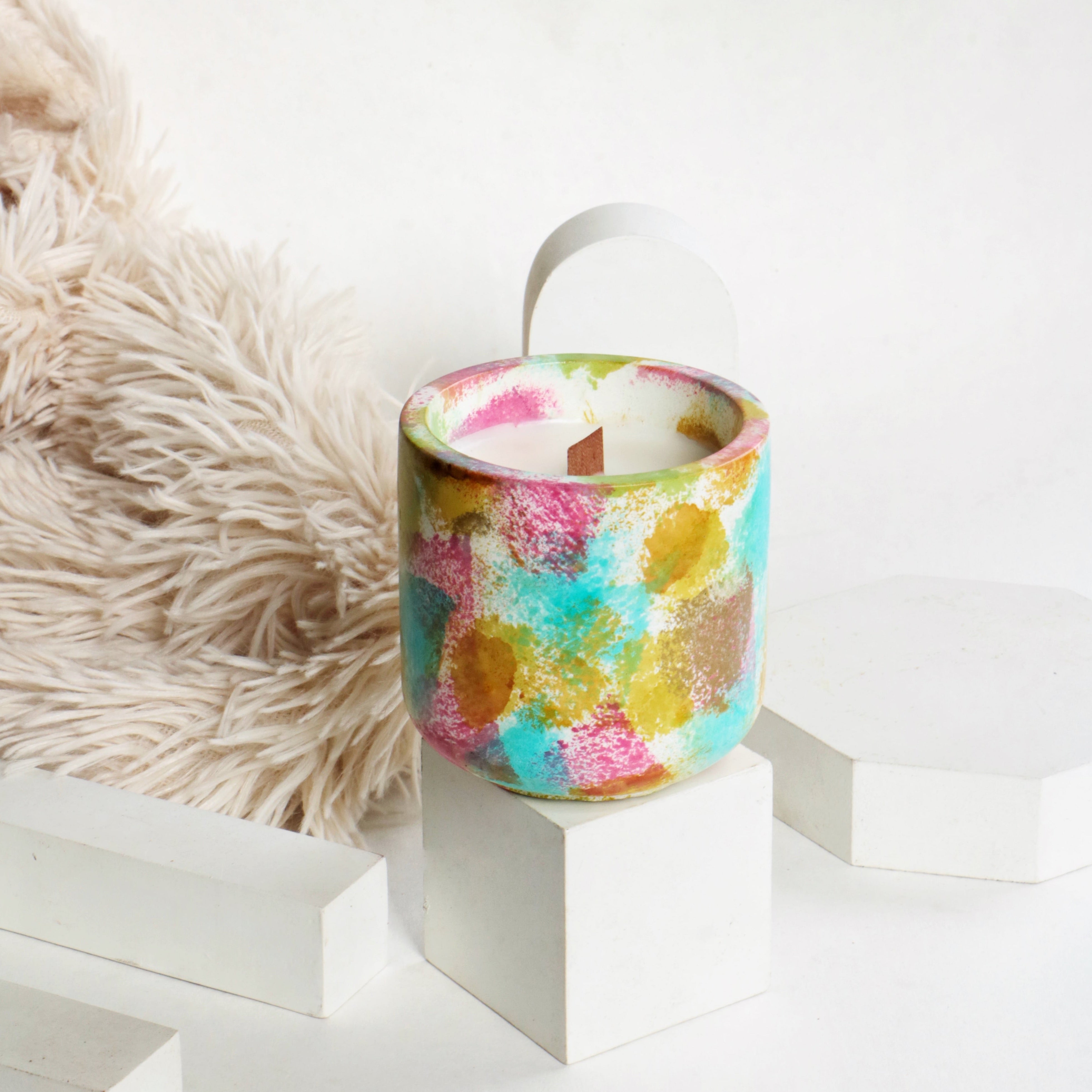 Hand-poured soy wax candle with a clean burn and long-lasting fragrance