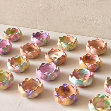 Lotus | 50ml | Croma Style | Premium Handmade Empty Concrete Candle Jars for Wholesale