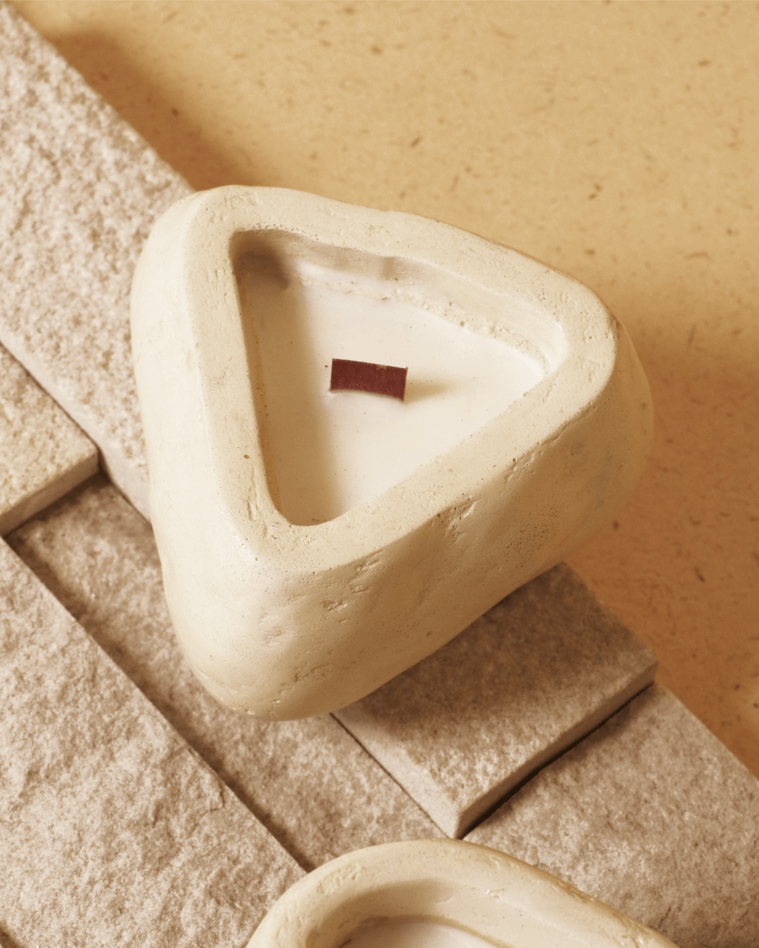 VANTA - Stone Texture | Empty Concrete Candle Jar for Candle Making Wholesale | Set of 10