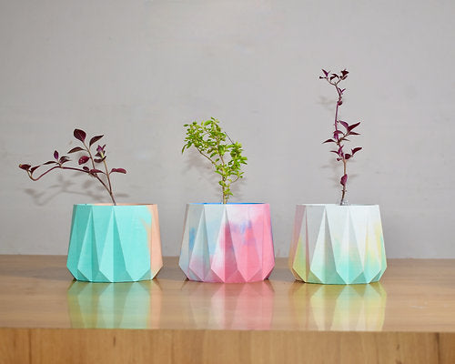 Ruby - Concrete Planter for Office and Home Decoration, Table Top Planter