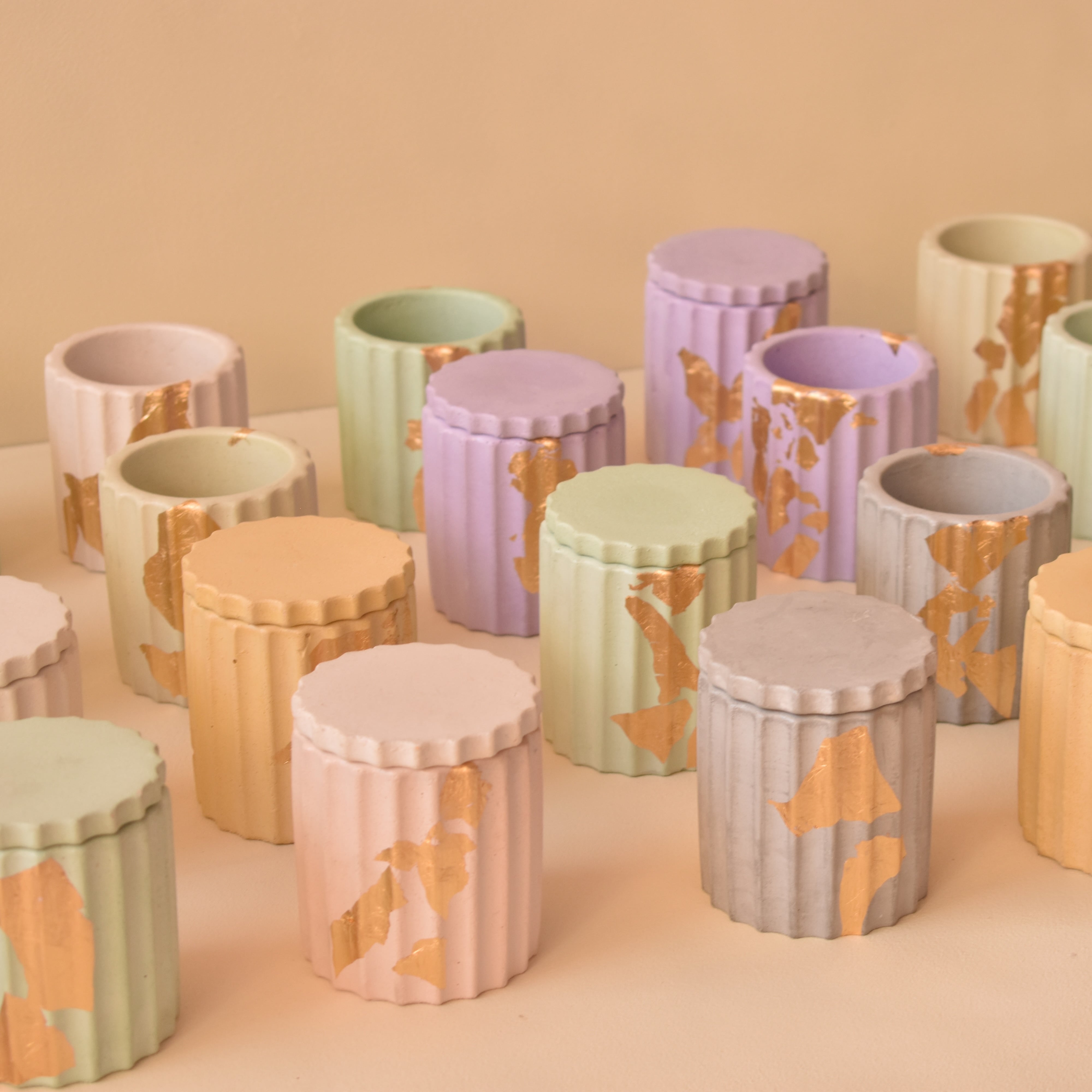 Alfa - 150ml | Premium Handmade Concrete Candle Jar (Empty) for Candle Making Wholesale