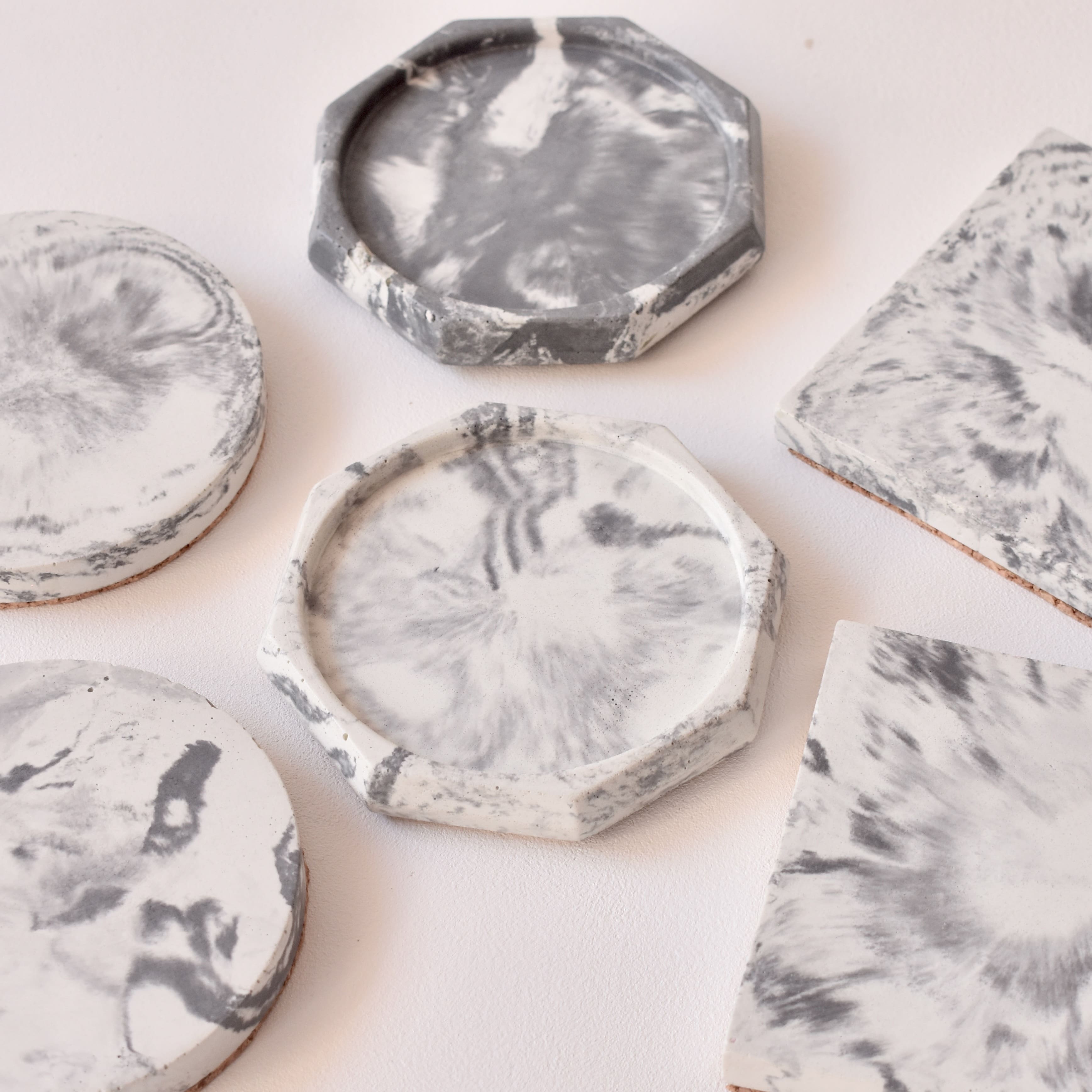 Octa Shape Handmade Coaster Set of 2 | Chai & Coffee Coaster Set