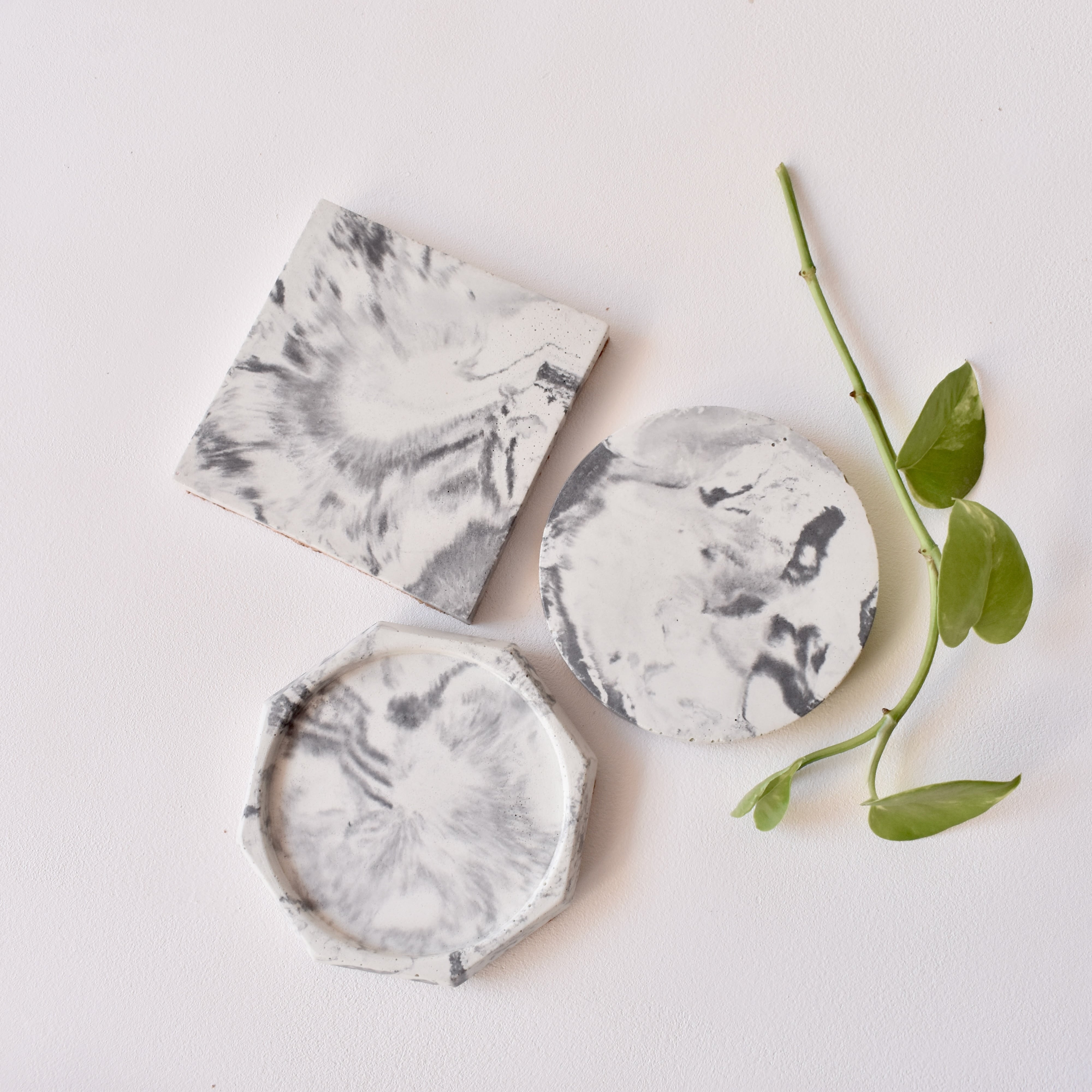 Octa Shape Handmade Coaster Set of 2 | Chai & Coffee Coaster Set