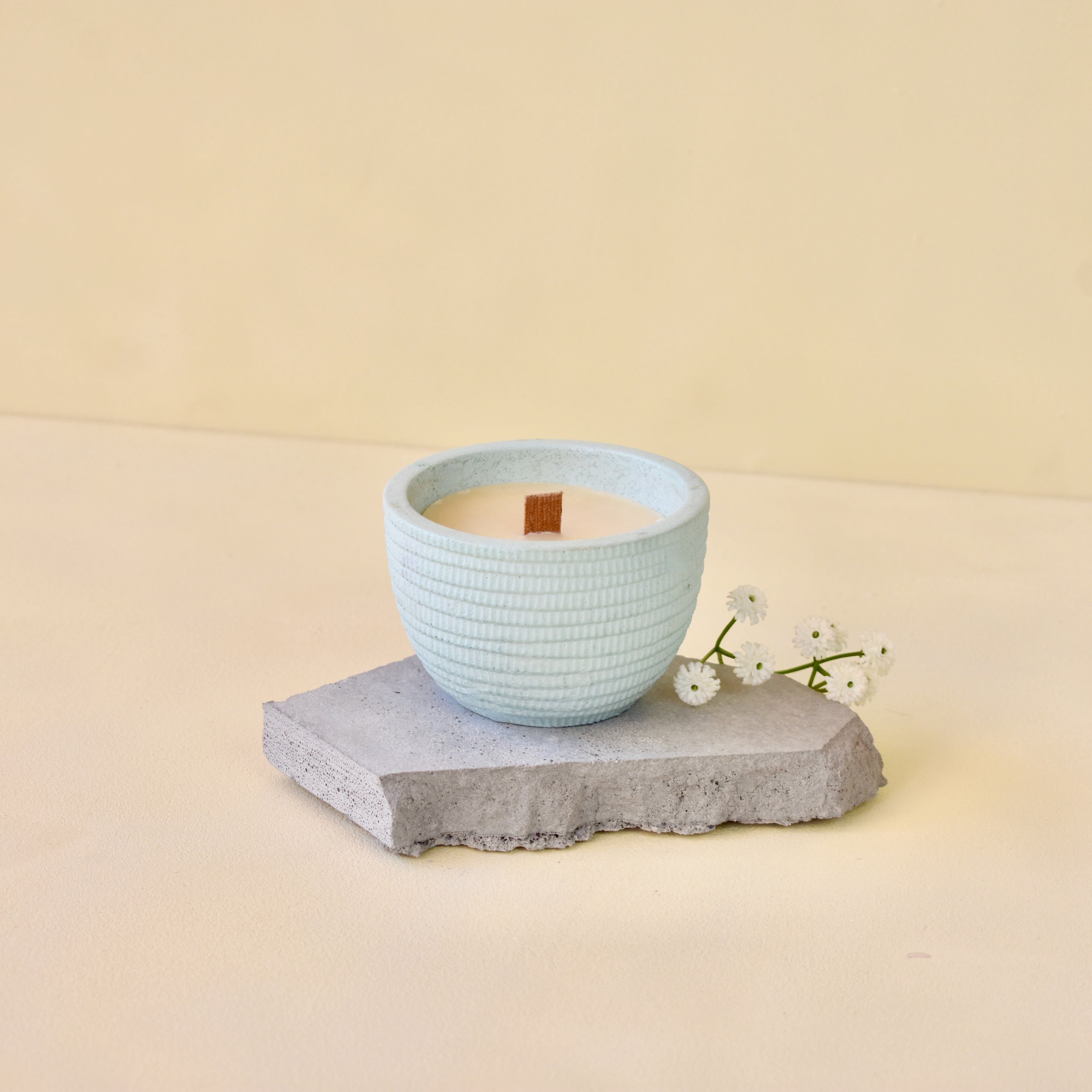 Anna - 100ml | Premium Handmade Concrete Candle Jar (Empty) for Candle Making Wholesale