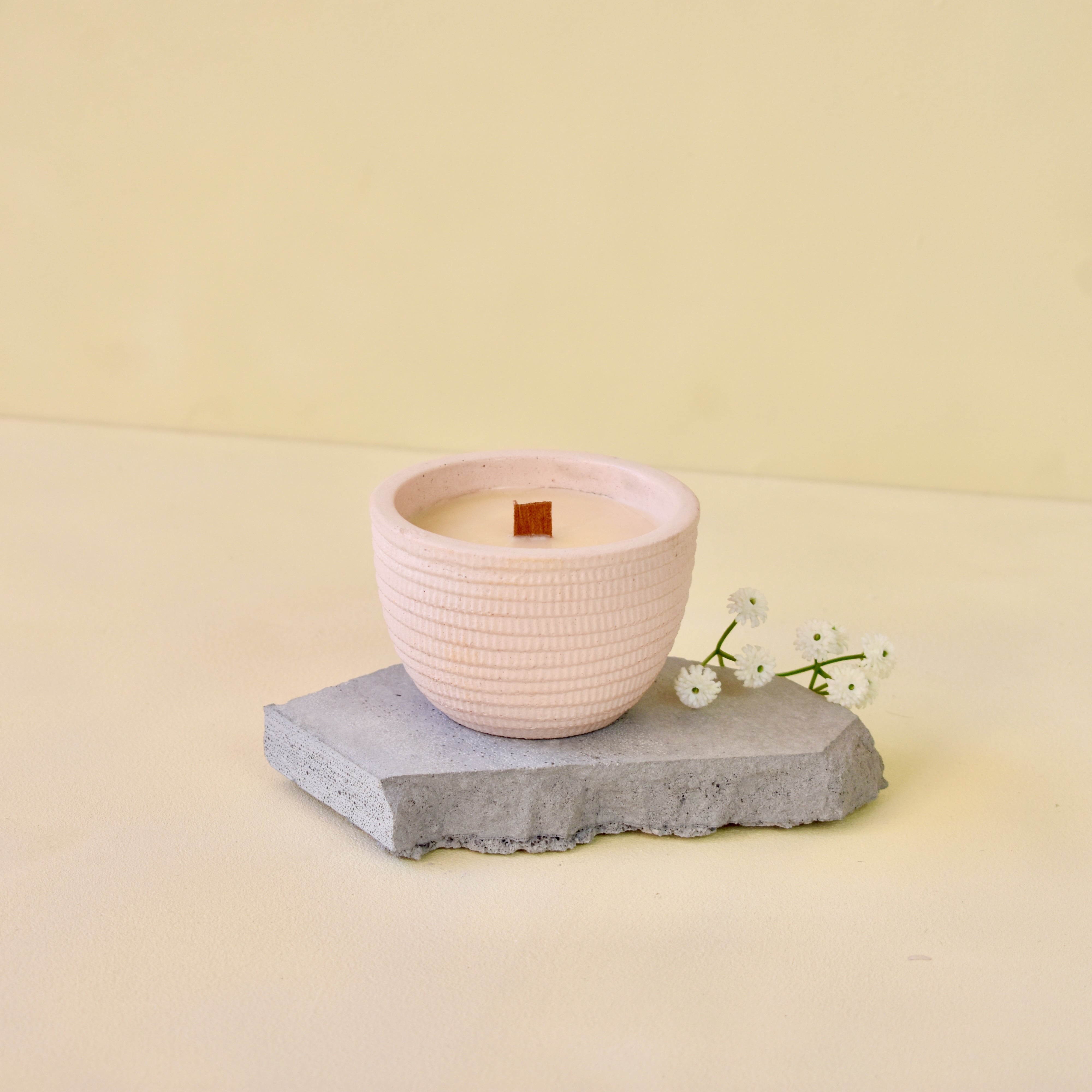 Anna - 100ml | Premium Handmade Concrete Candle Jar (Empty) for Candle Making Wholesale