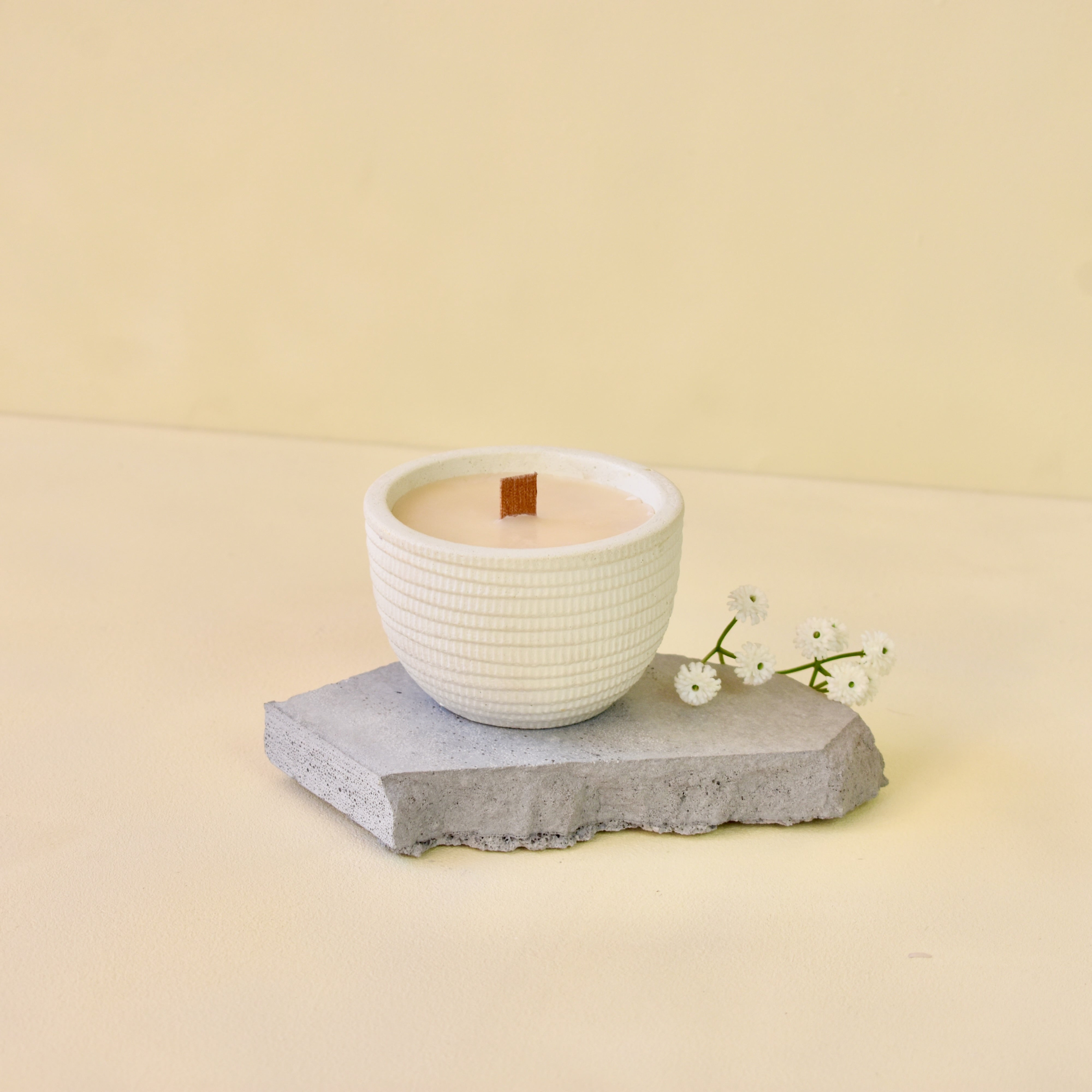 Anna - 100ml | Premium Handmade Concrete Candle Jar (Empty) for Candle Making Wholesale