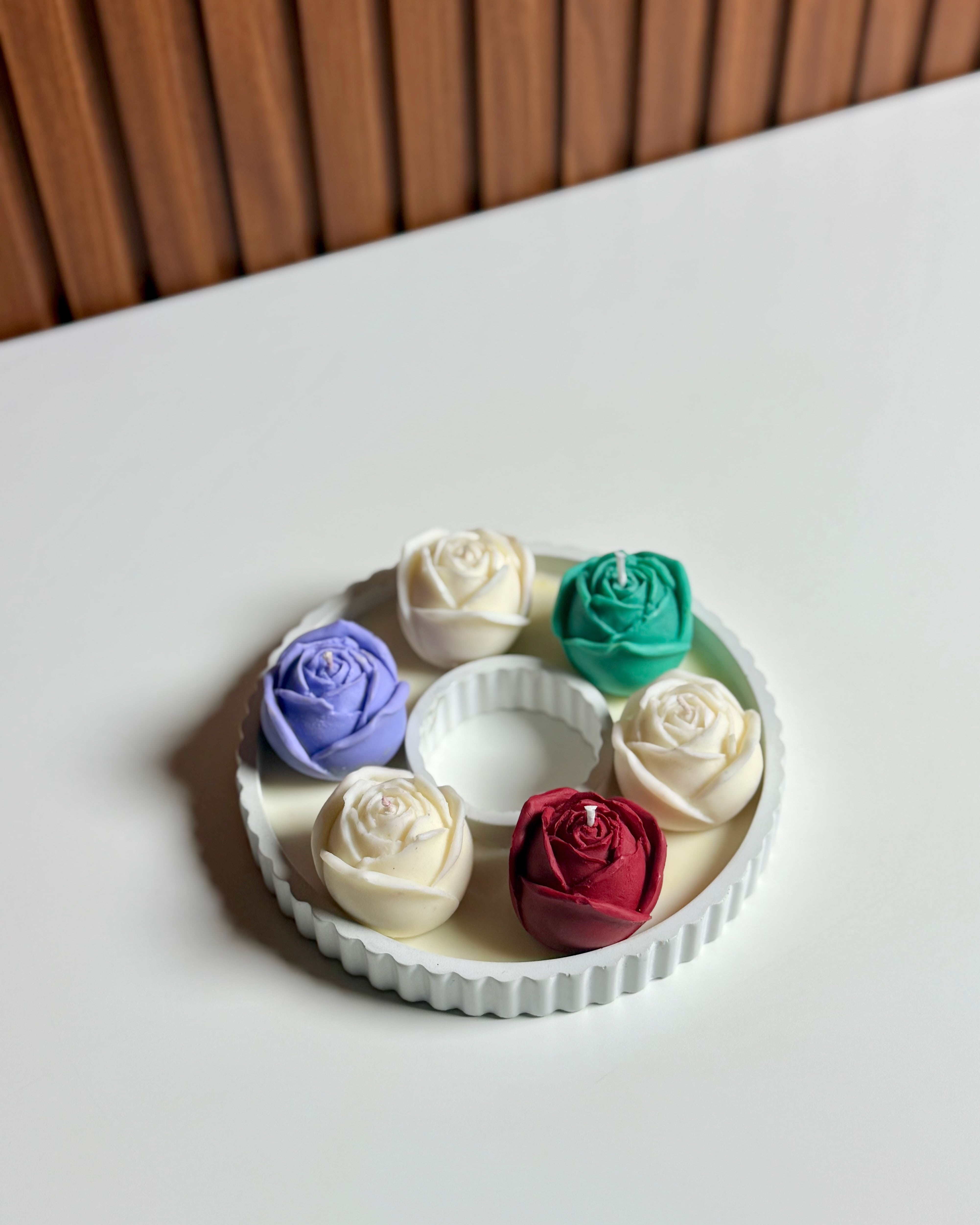 Aarika Floral Empty Concrete Candle Jar