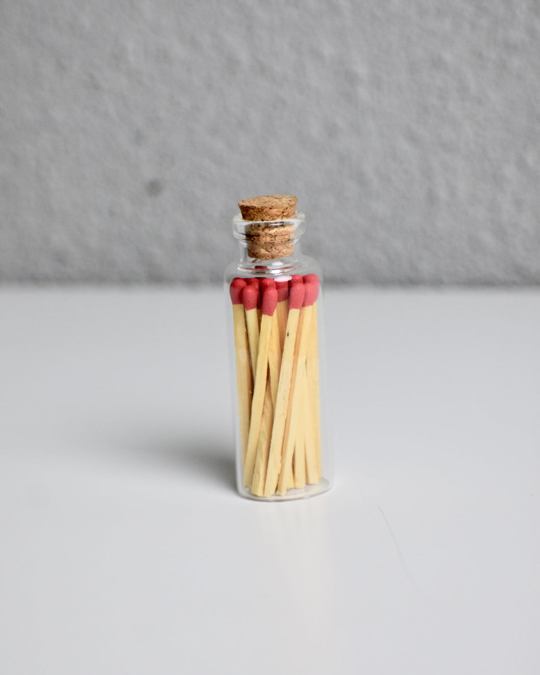 Colored Matches in Glass Bottle Jar with Striker & Cork Lid | Set of 5