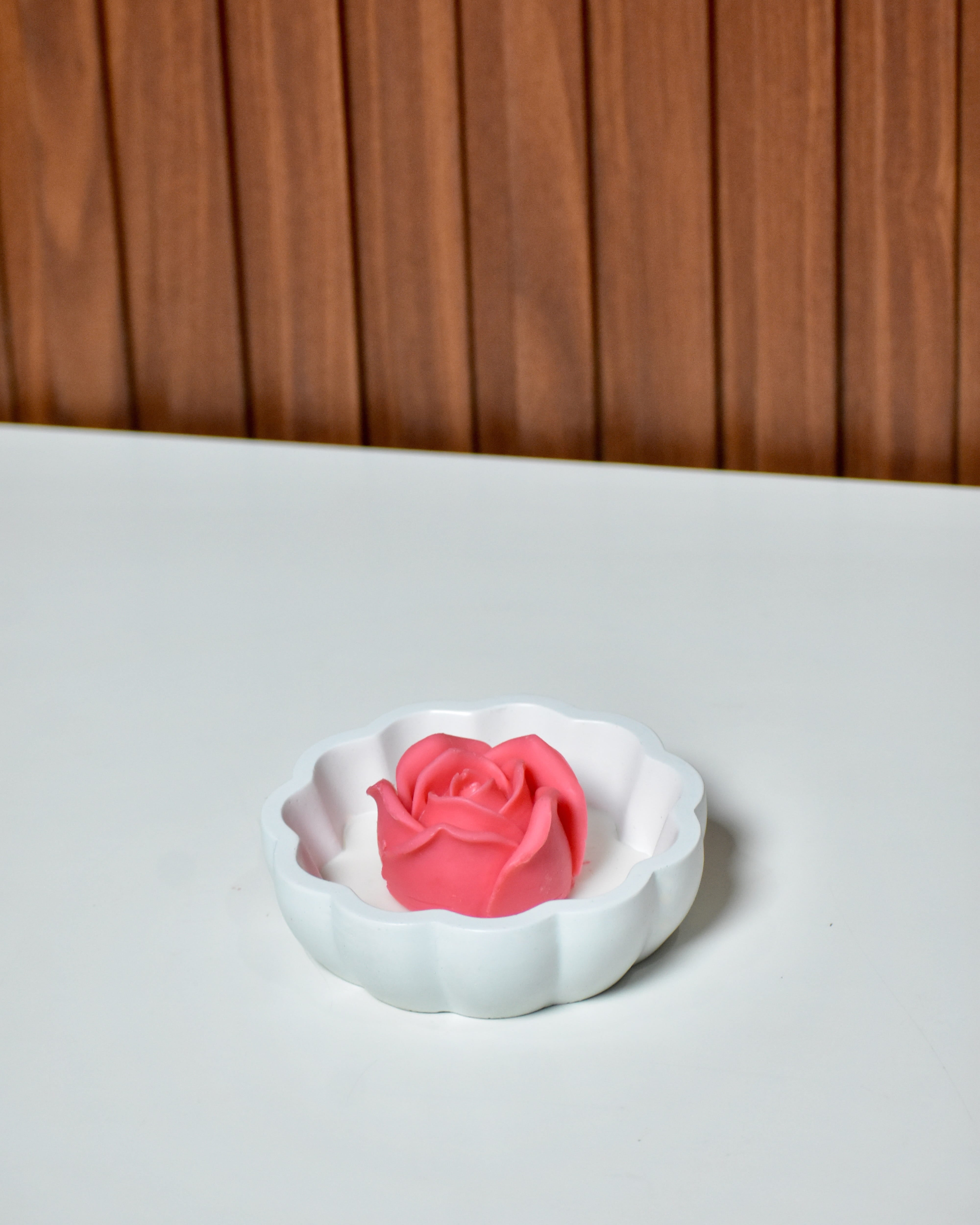 URLI - Floral-Inspired Empty Concrete Candle Jar