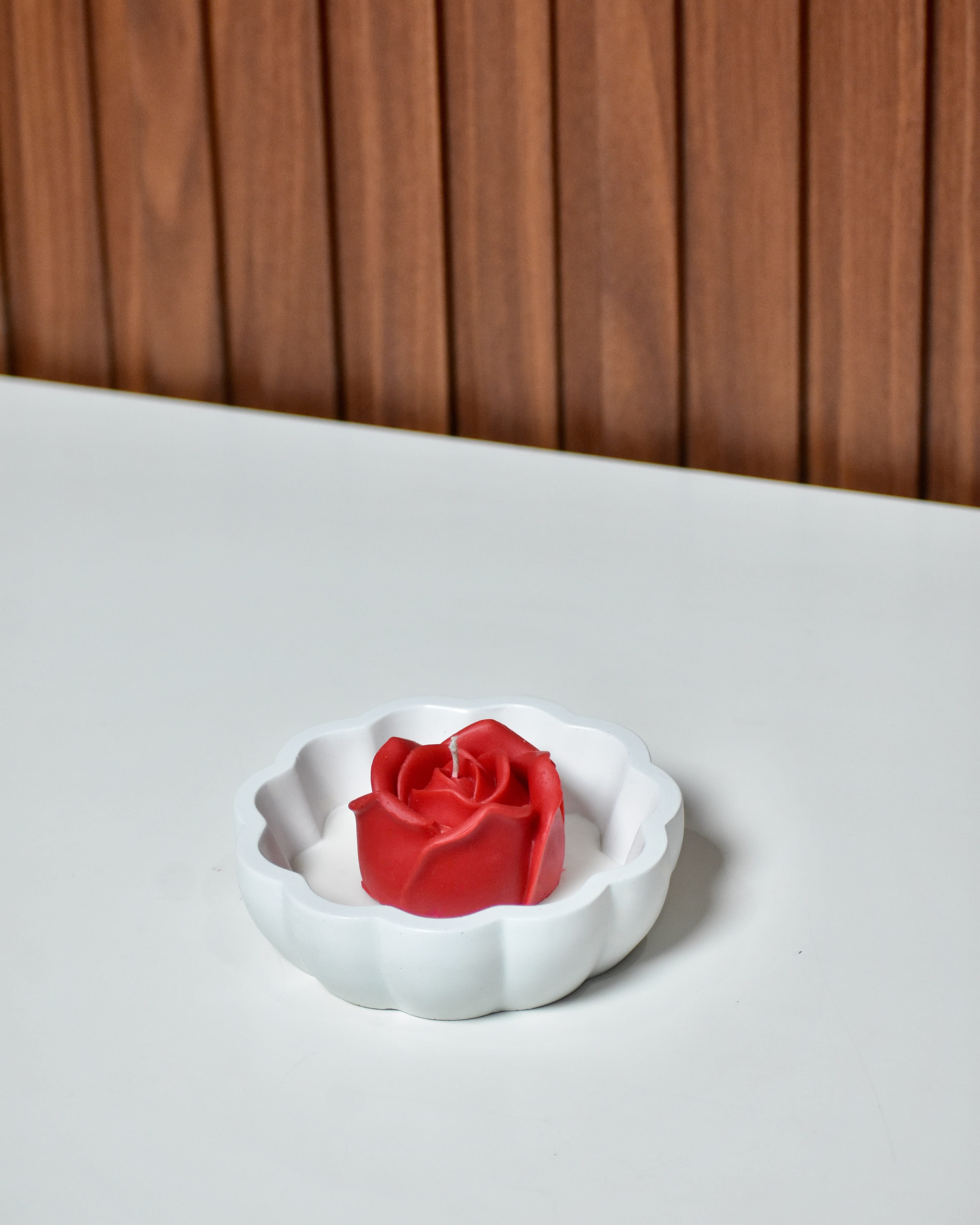 URLI - Floral-Inspired Empty Concrete Candle Jar