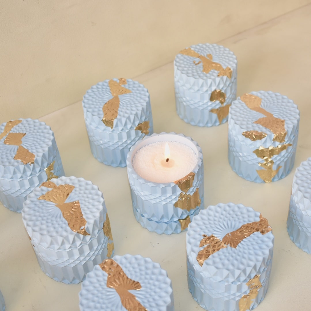 EDI  - 200ml | Handmade Concrete Candle Jar with Lid (Empty) for Candle Making Wholesale