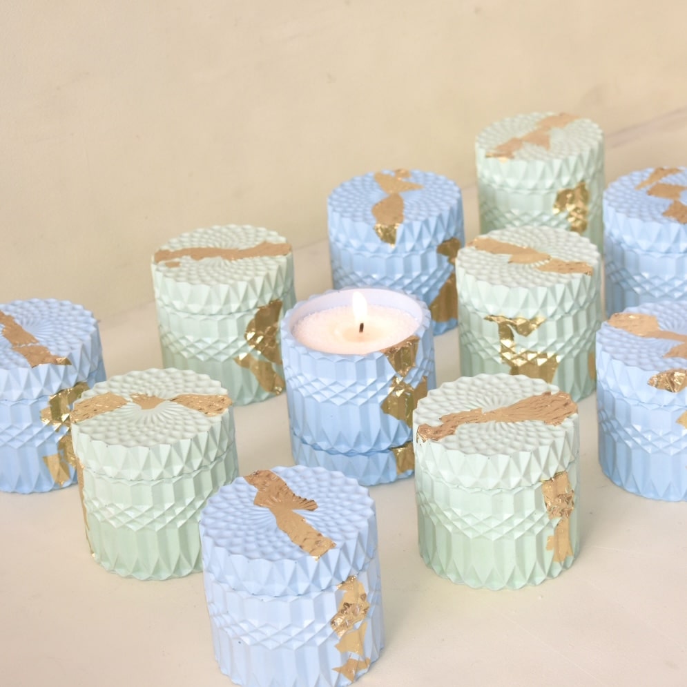 EDI  - 200ml | Handmade Concrete Candle Jar with Lid (Empty) for Candle Making Wholesale