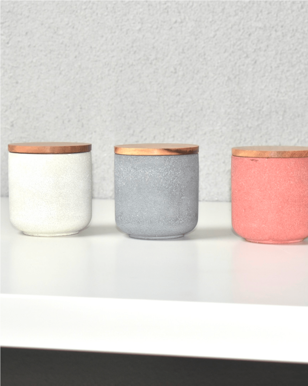 JAX | 120ml | Sandstone Finish with Wooden Lid | Premium Handmade Empty Concrete Candle Jars for Wholesale