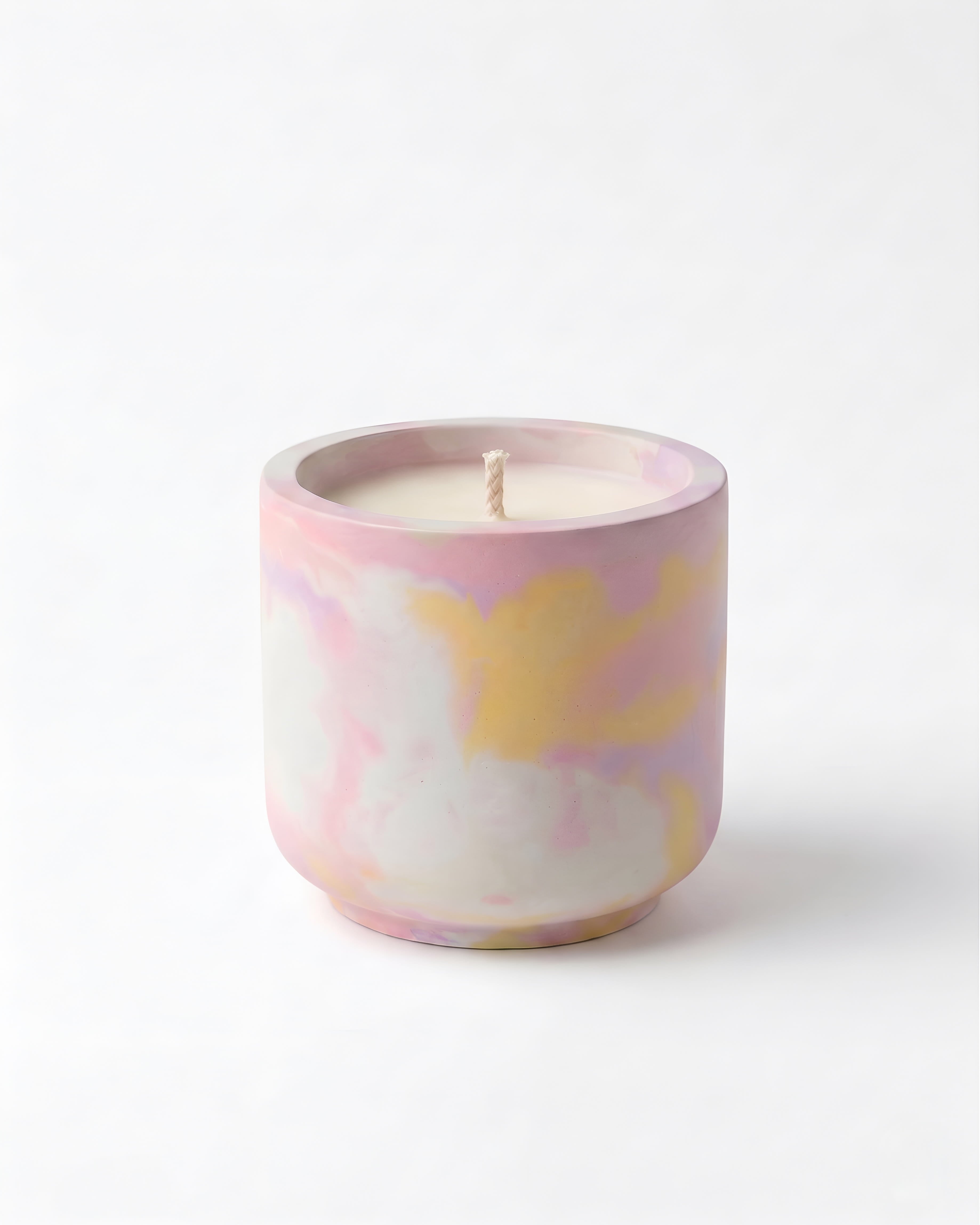 JAX Marble | 120ml | Premium Concrete Candle Jar with Wooden Lid