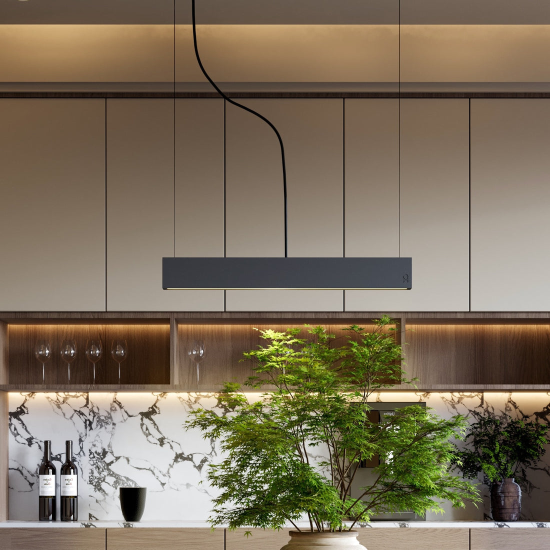 Linea65 - Modern Concrete Hanging Ceiling Light