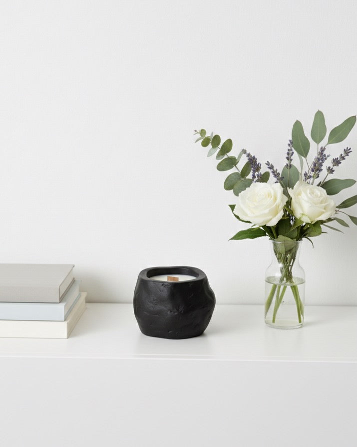 NOORE - Stone Texture | Empty Concrete Candle Jar for Candle Making Wholesale | Set of 10