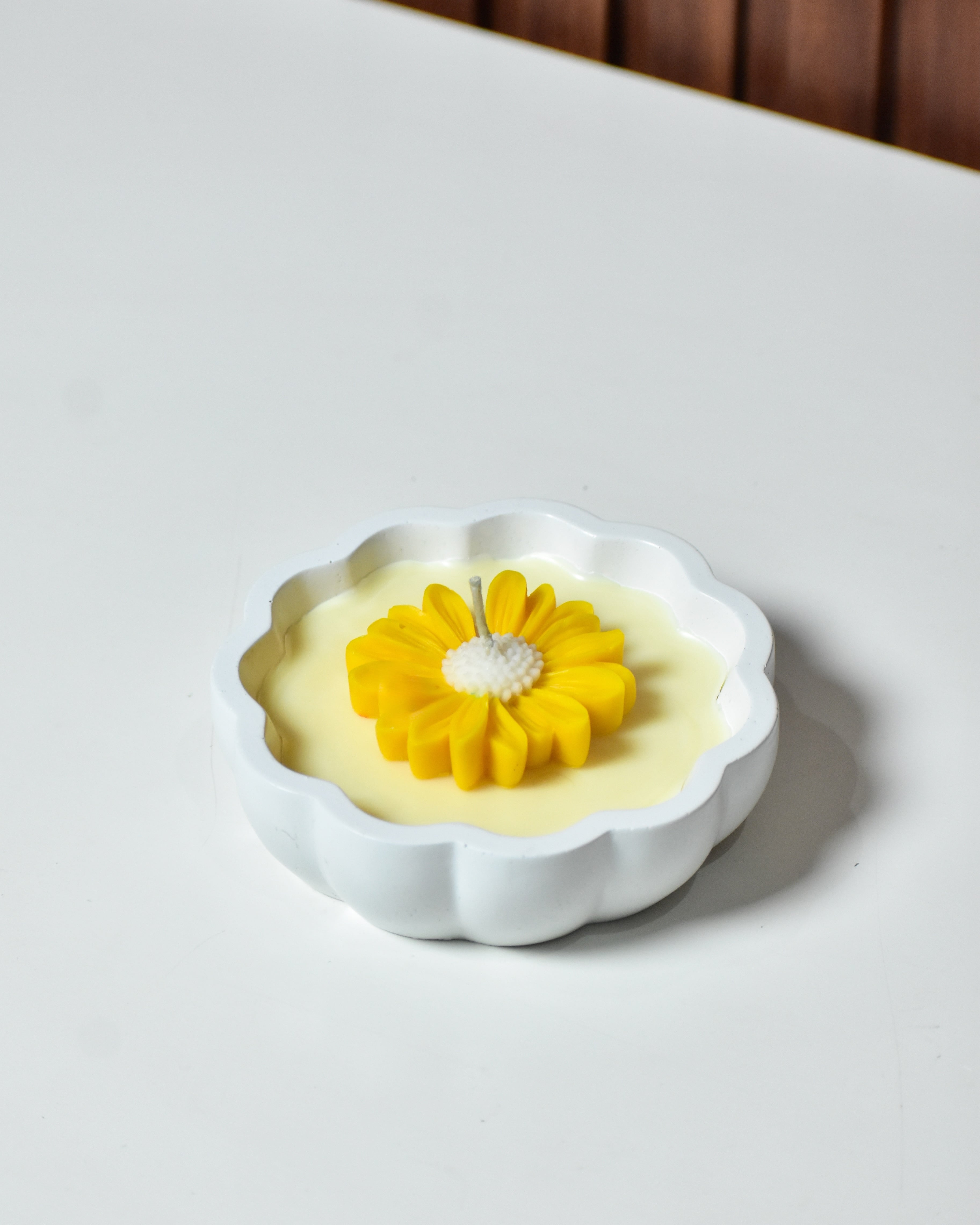 URLI - Floral-Inspired Empty Concrete Candle Jar