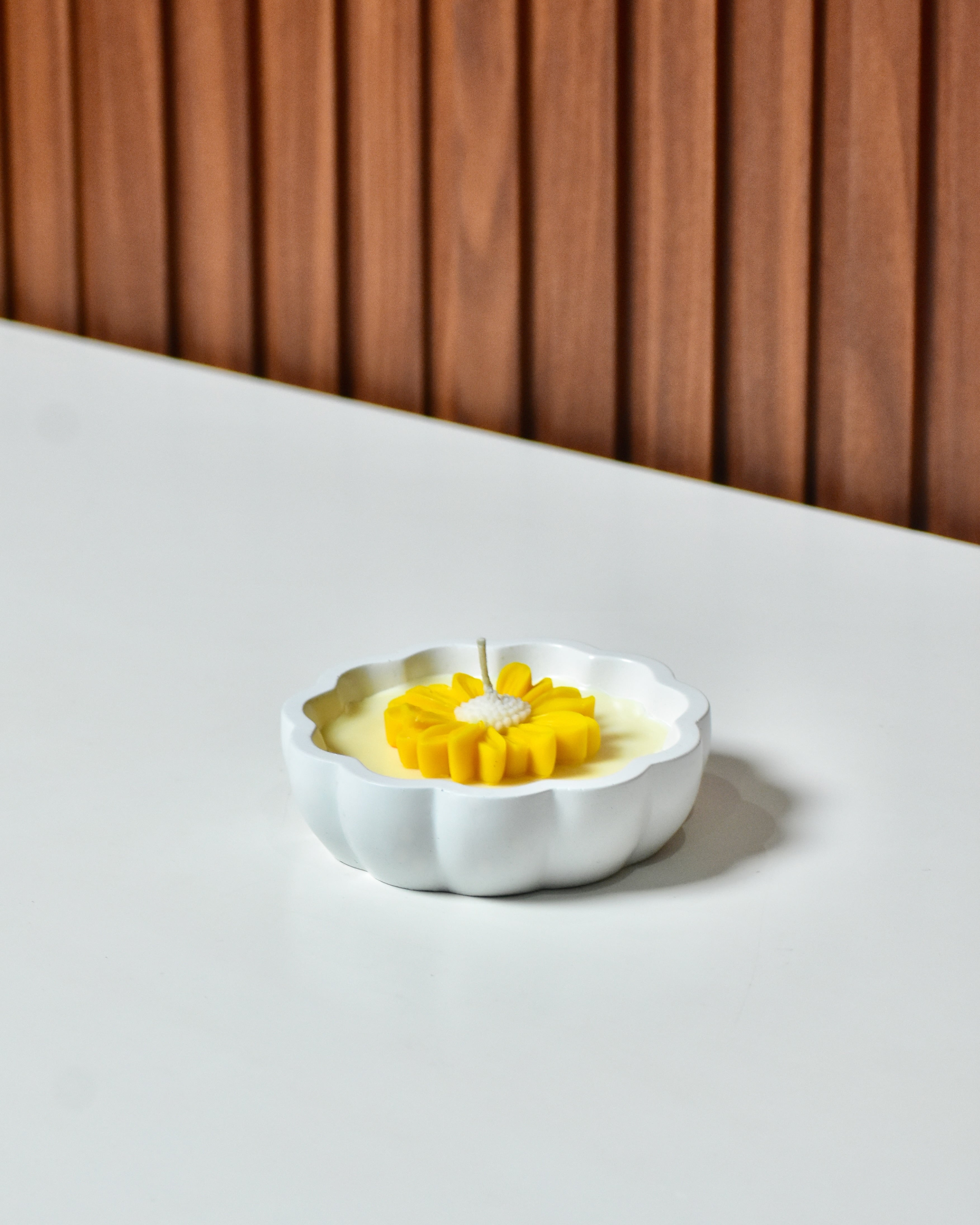 URLI - Floral-Inspired Empty Concrete Candle Jar