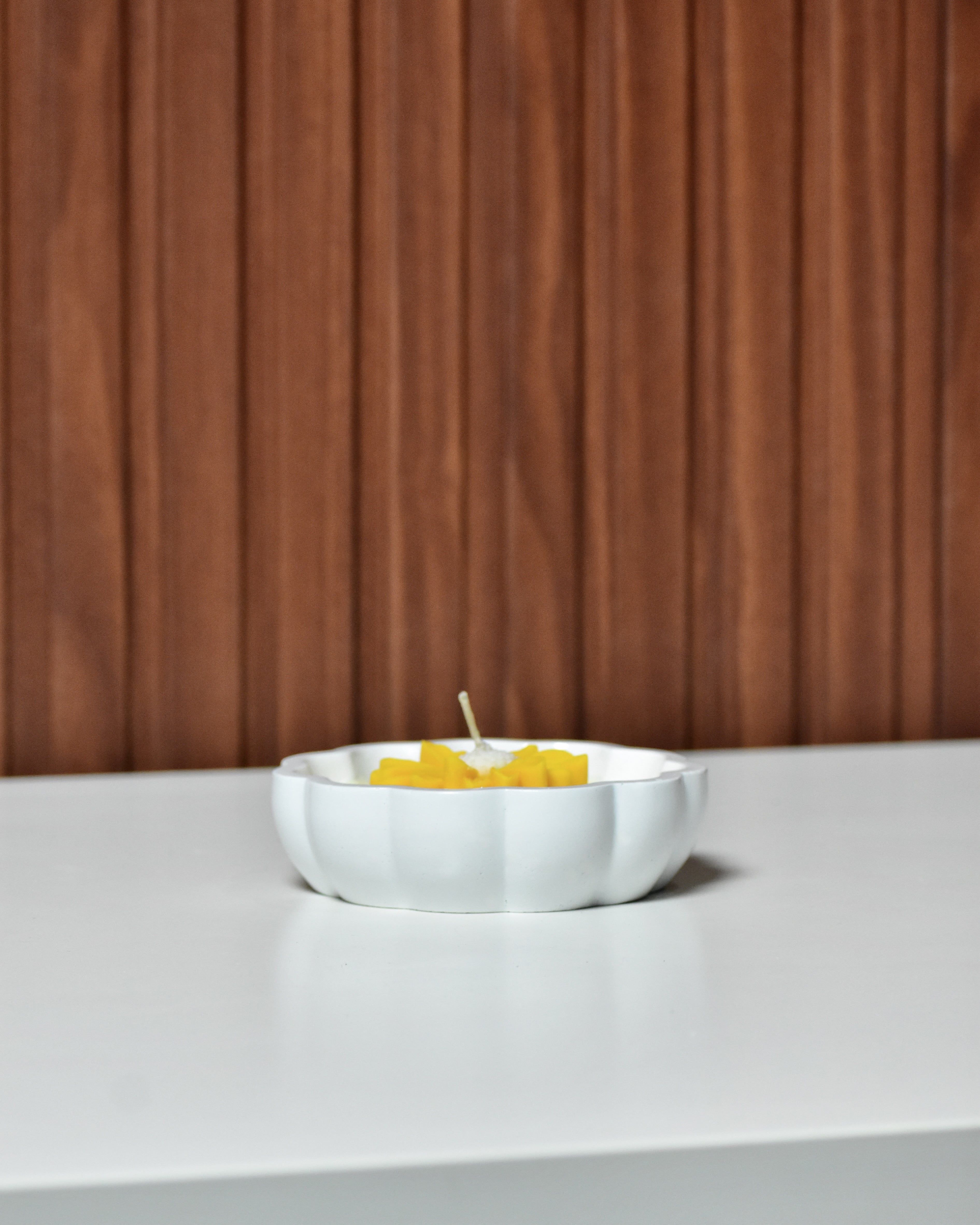 URLI - Floral-Inspired Empty Concrete Candle Jar