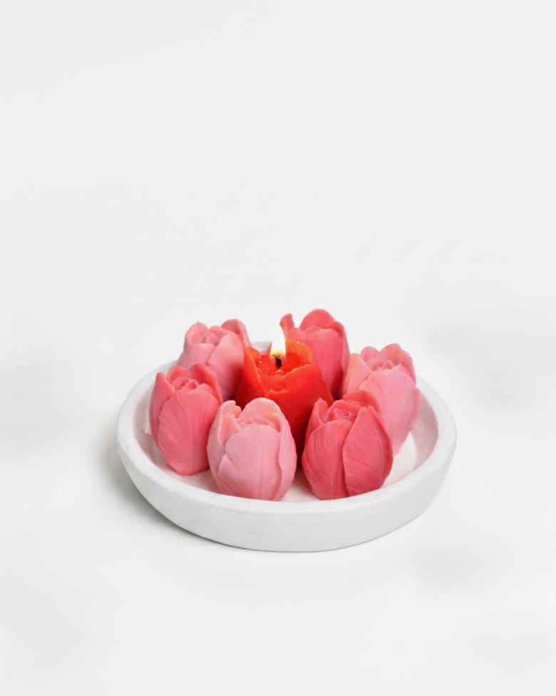 CIVIS - Floral-Inspired Empty Concrete Candle Jar