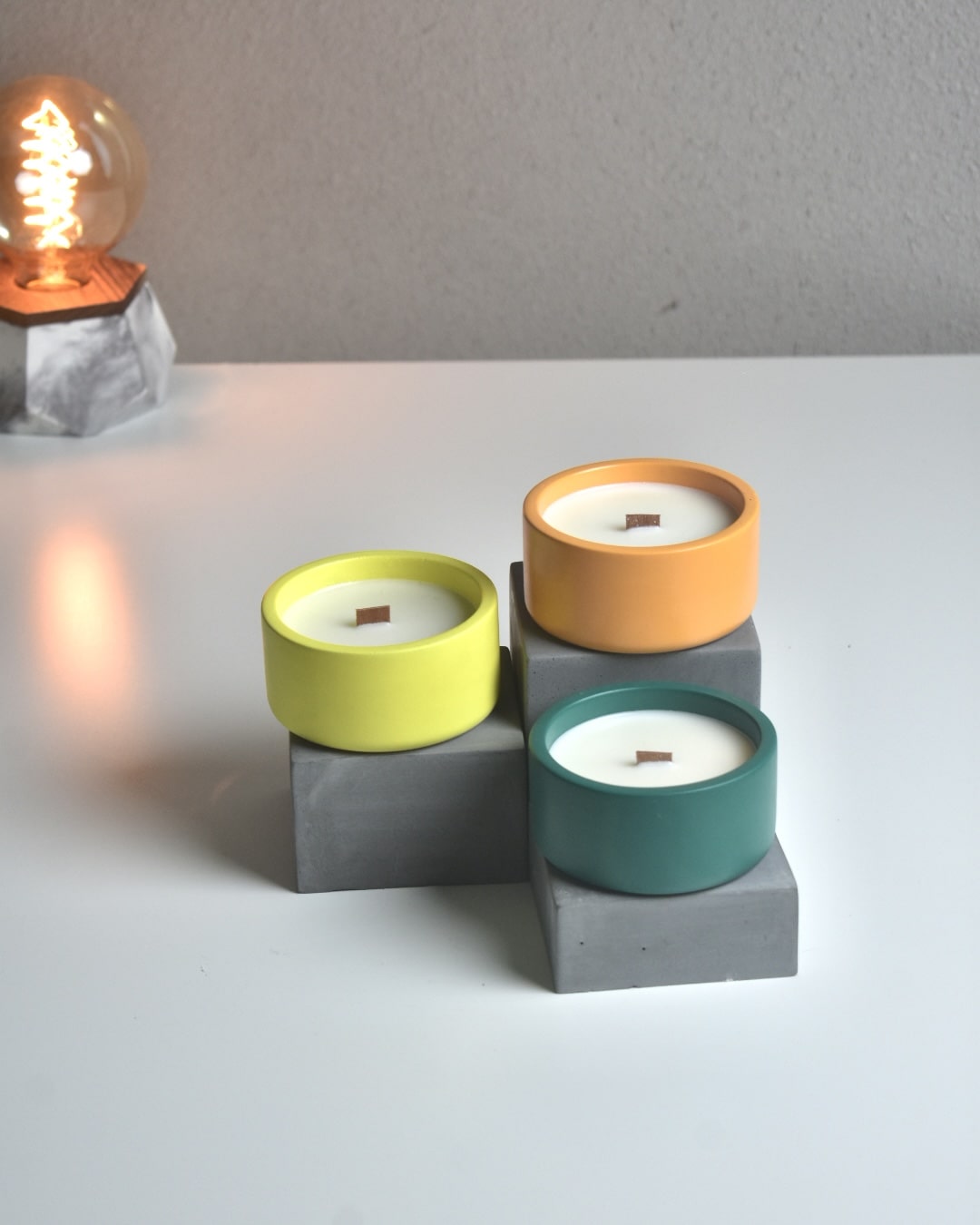 ELLA - 100ml | DEF coated | Wholesale Empty Concrete Candle Jar | Set of 10