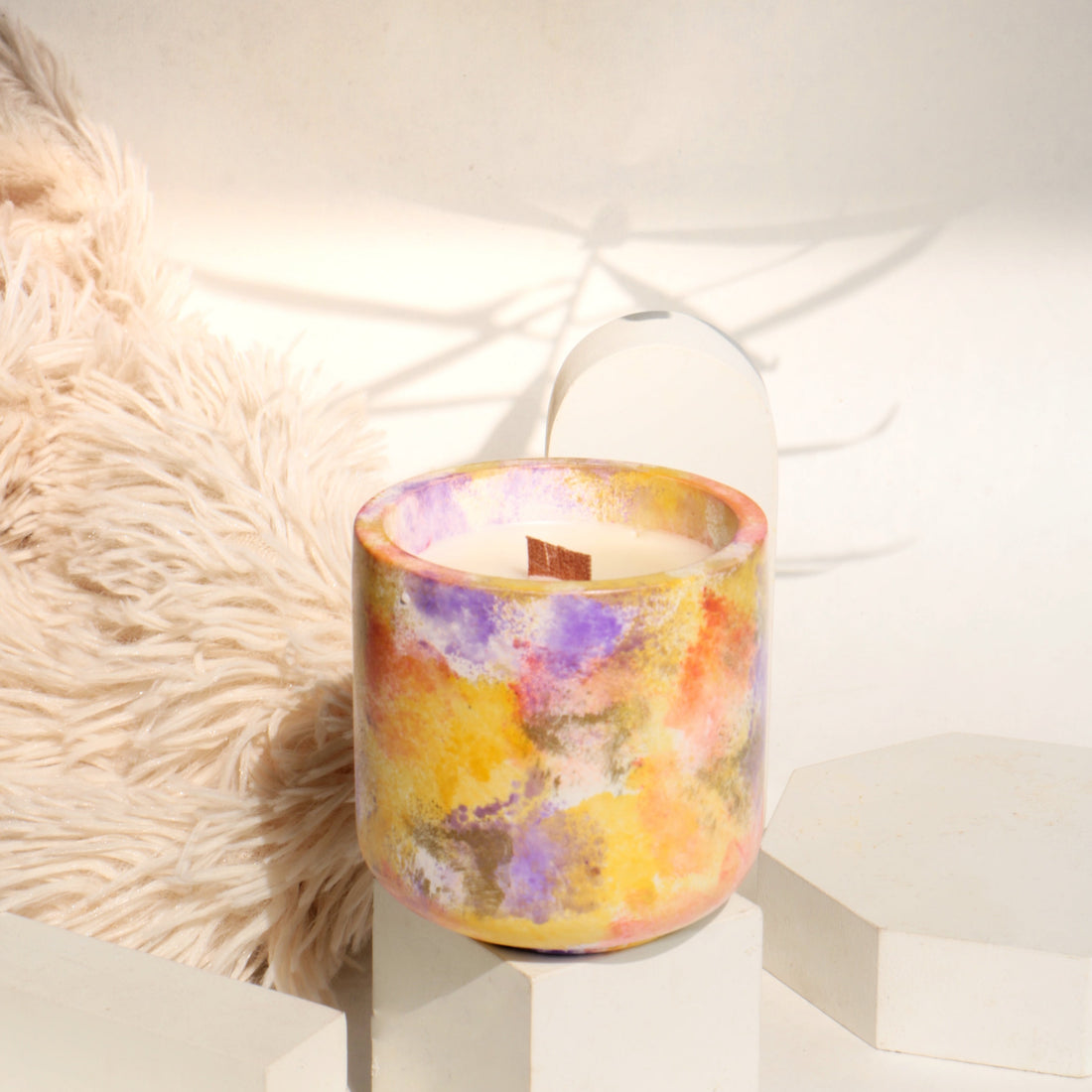 Concrete Kreation Premium Scented Concrete Candle: 100% Organic Soy Wax