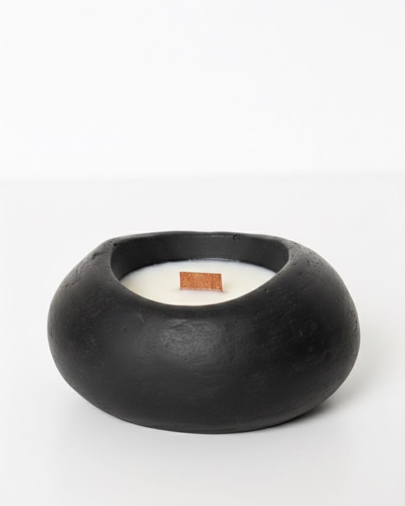 KASA - Stone Texture | Empty Concrete Candle Jar for Candle Making Wholesale | Set of 10