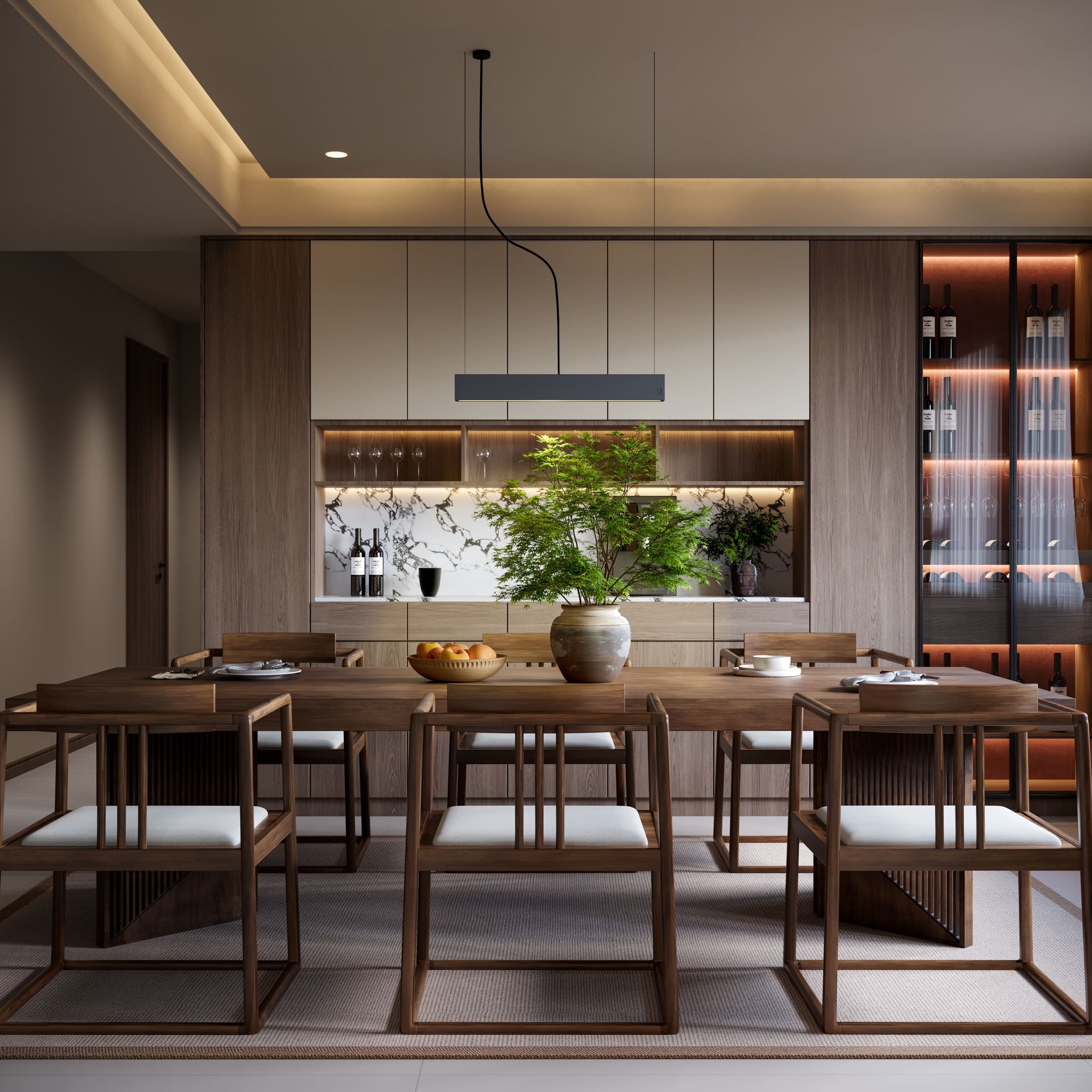 Linea65 - Modern Concrete Hanging Ceiling Light