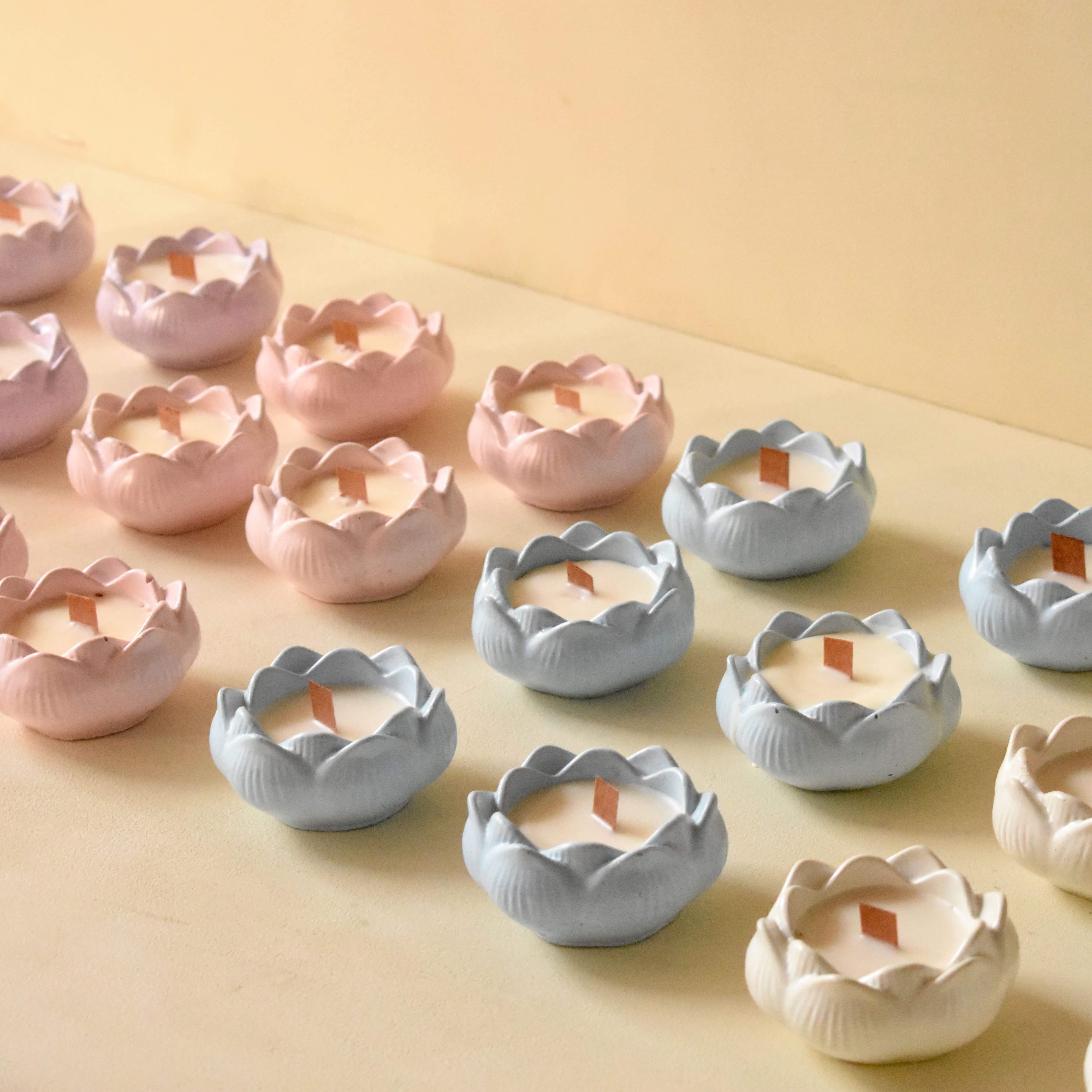 Lotus - 50ml | Wholesale Empty Concrete Candle Jar | Set of 10