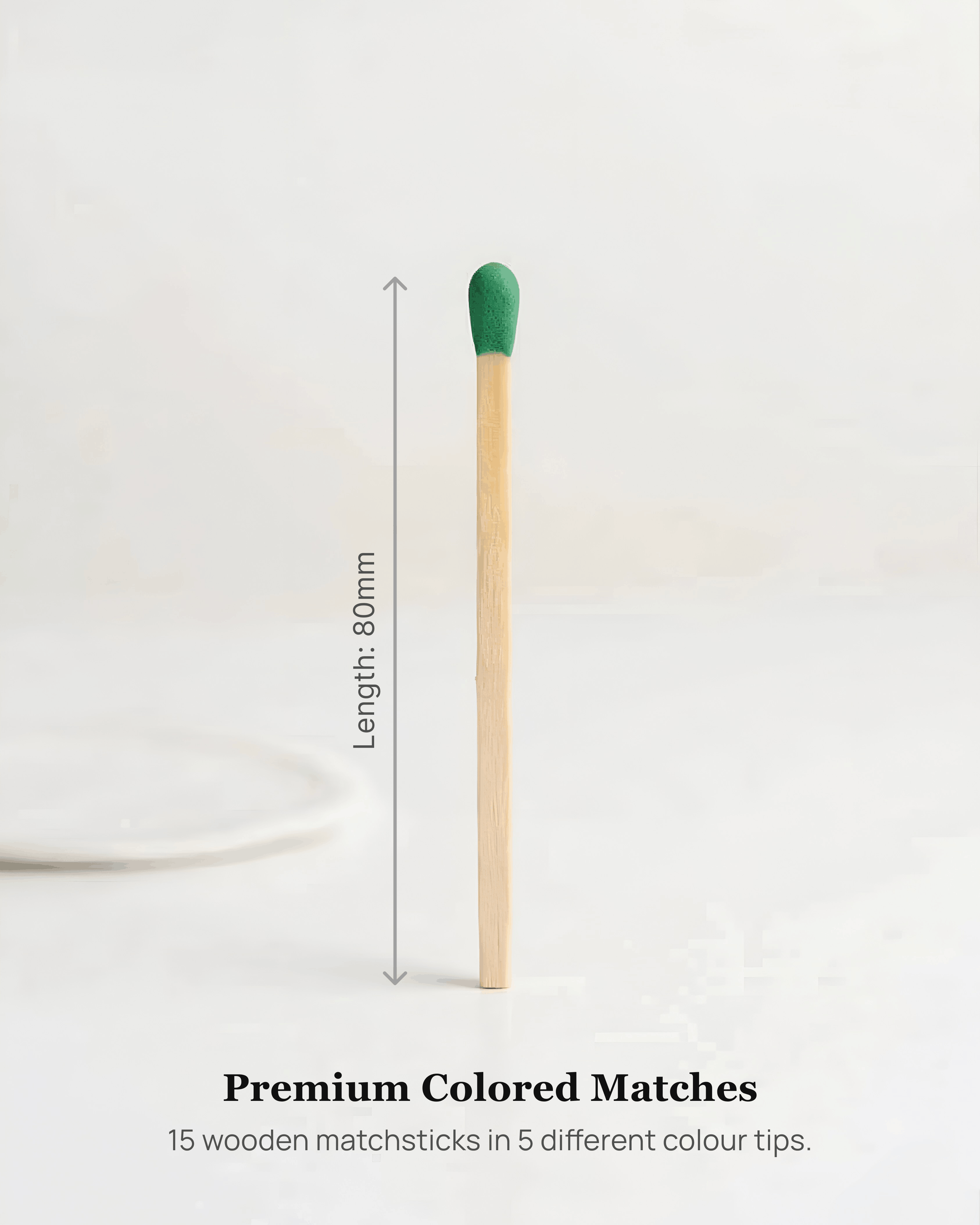 Colored Matches in Glass Jar with Striker & Cork Lid | Set of 5