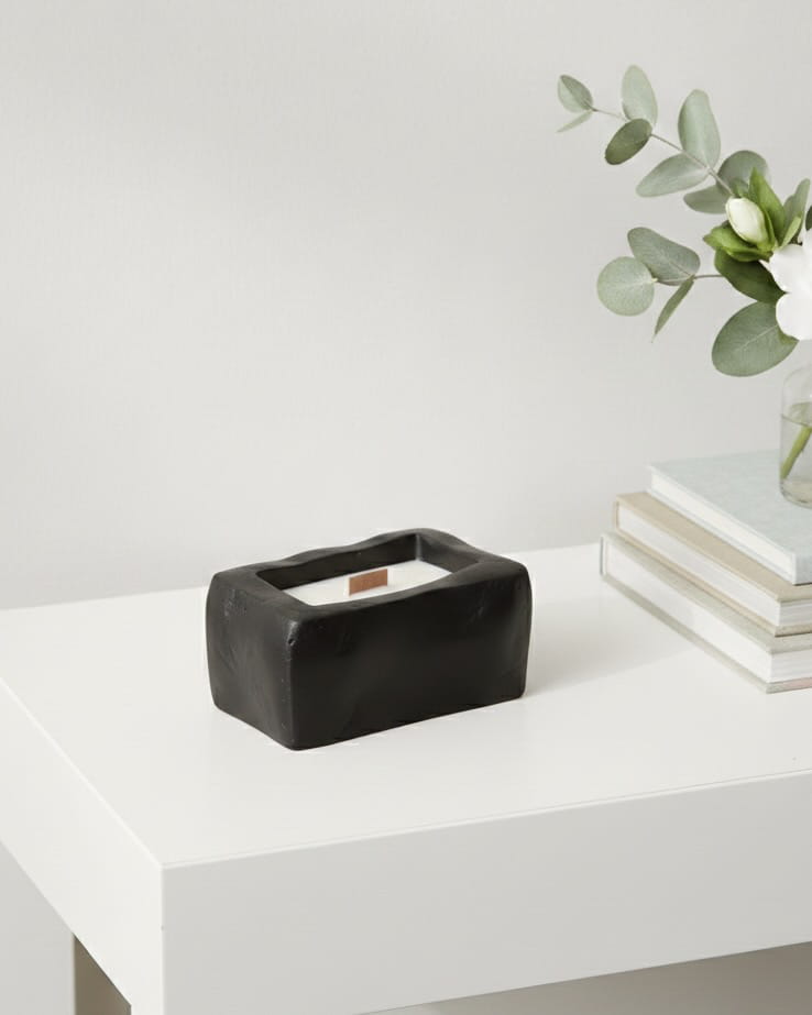 ZENO - Stone Texture | Empty Concrete Candle Jar for Candle Making Wholesale | Set of 10