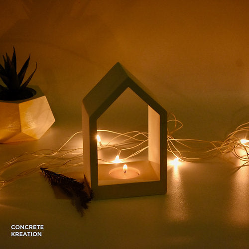 Temple Style Tea Light Holder - Concrete Kreation
