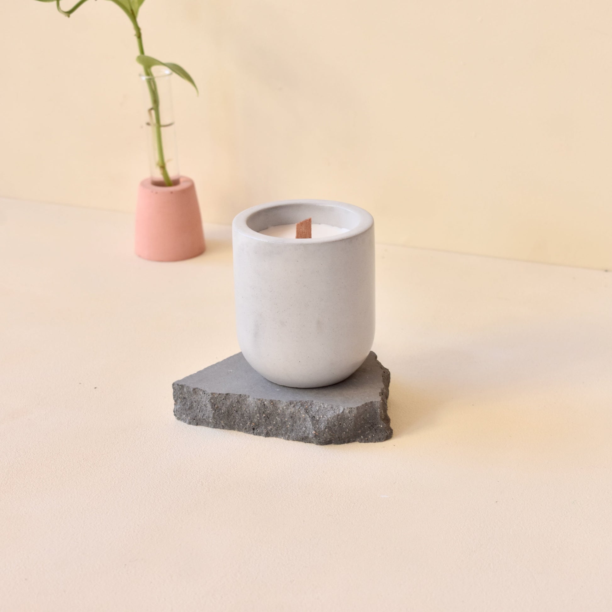 7oz Empty Concrete Candle Vessel with Lid - Scallop Style | Wholesale  Candles | Candle Making | Empty Candle Jar